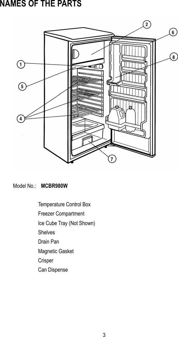 Page 4 of 10 - Magic-Chef Magic-Chef-Mcbr980W-Users-Manual MCBR980W Of 2003-12