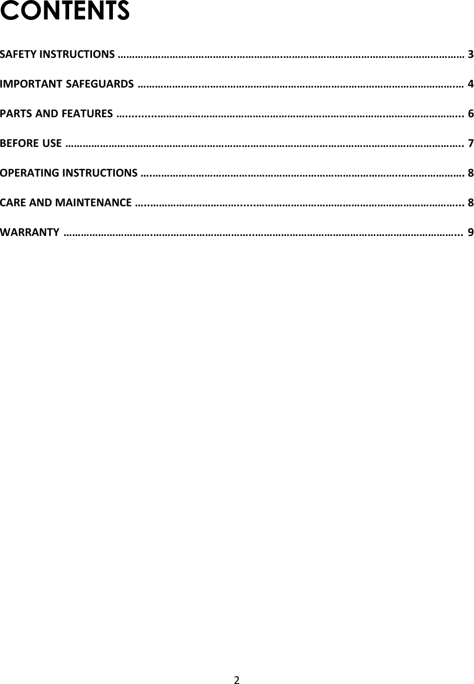 Page 2 of 9 - Magic-Chef Magic-Chef-Mcsfs200Sv-Users-Manual-  Magic-chef-mcsfs200sv-users-manual