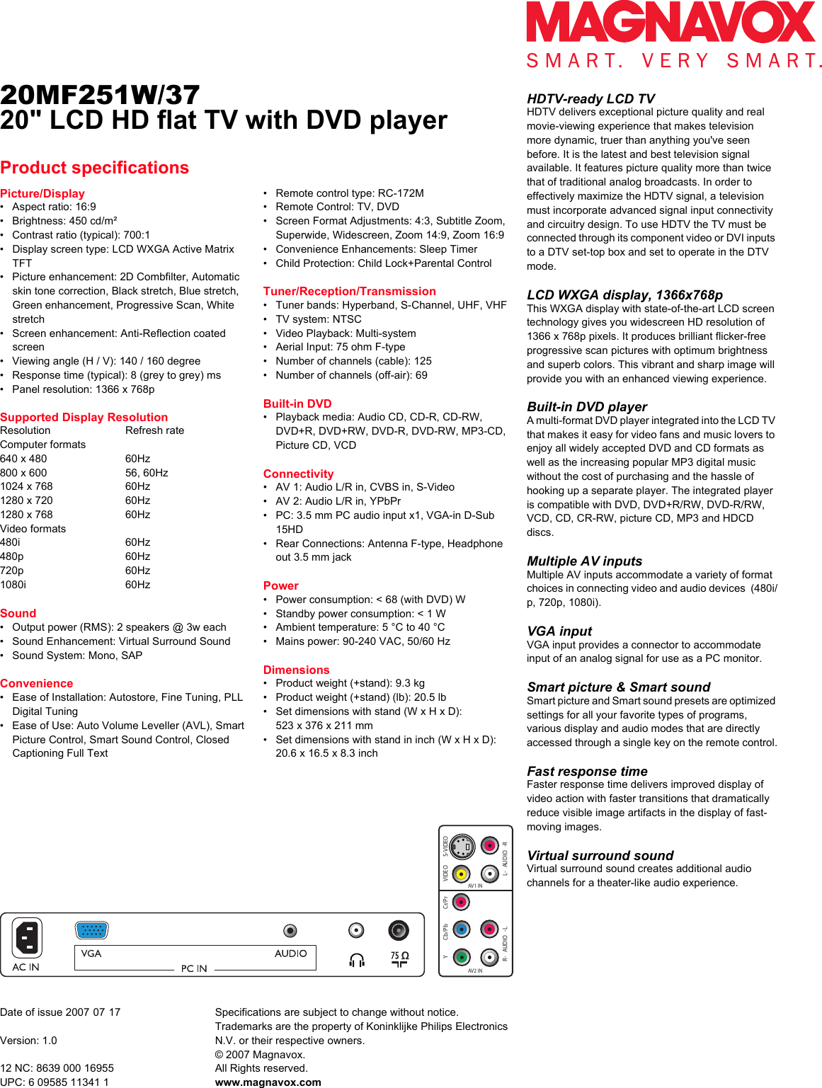 Page 2 of 3 - Magnavox Magnavox-20Mf251W-Users-Manual- 20MF251W/37  Magnavox-20mf251w-users-manual