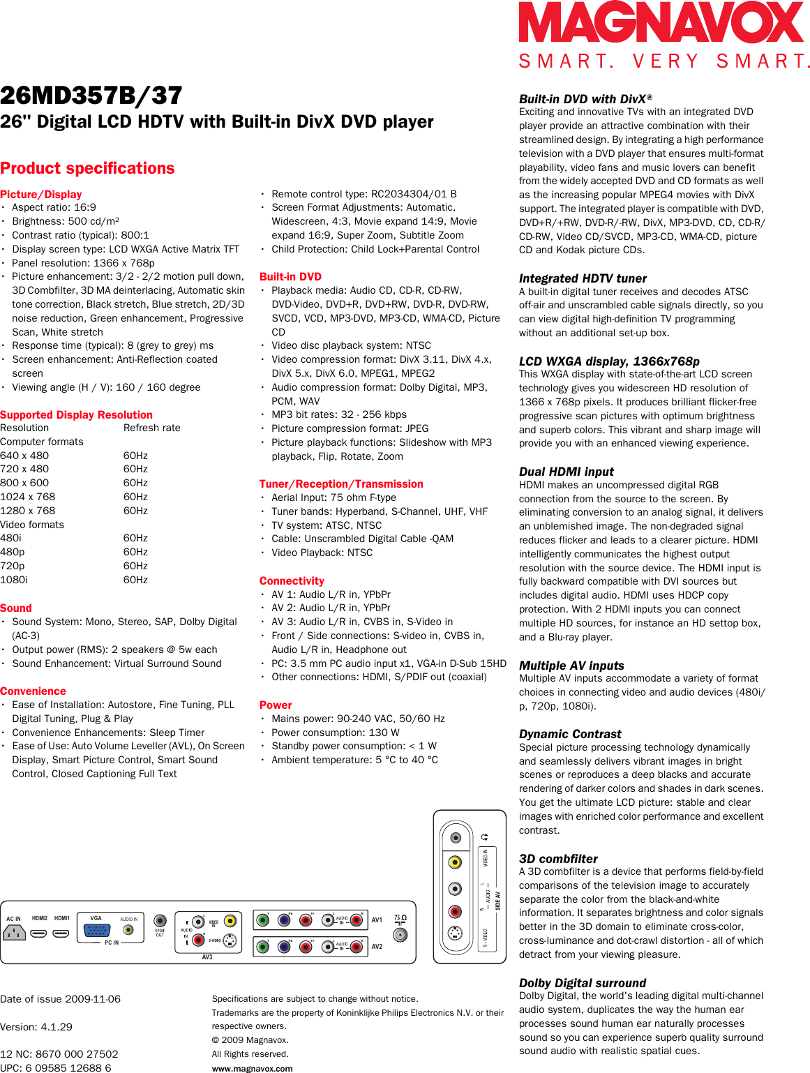 Page 2 of 3 - Magnavox Magnavox-26Md357B-Users-Manual- 26MD357B/37  Magnavox-26md357b-users-manual