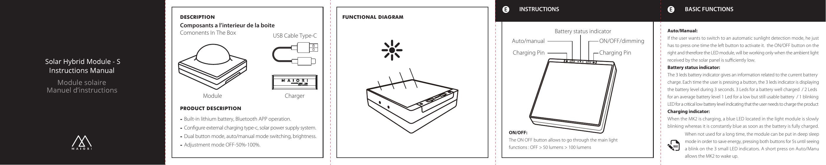 Page 1 of Maiori Design SLS-S Solar Hybird Module User Manual P MAI 001 MK2 FR EN Manual
