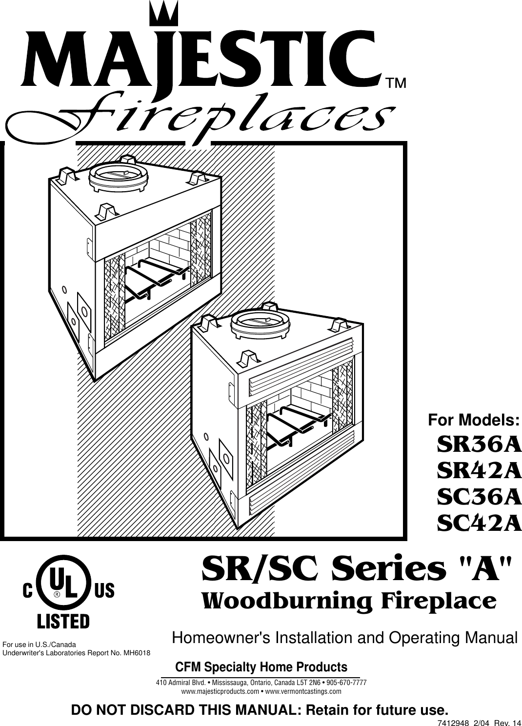 Majestic Appliances Sc36a Users Manual 948 Sr Sc Linked