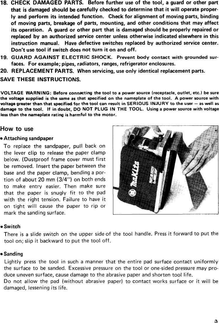 Page 3 of 8 - Makita 9045N User Manual  To The 113c543c-5d5e-471f-a994-5d70cfb64770