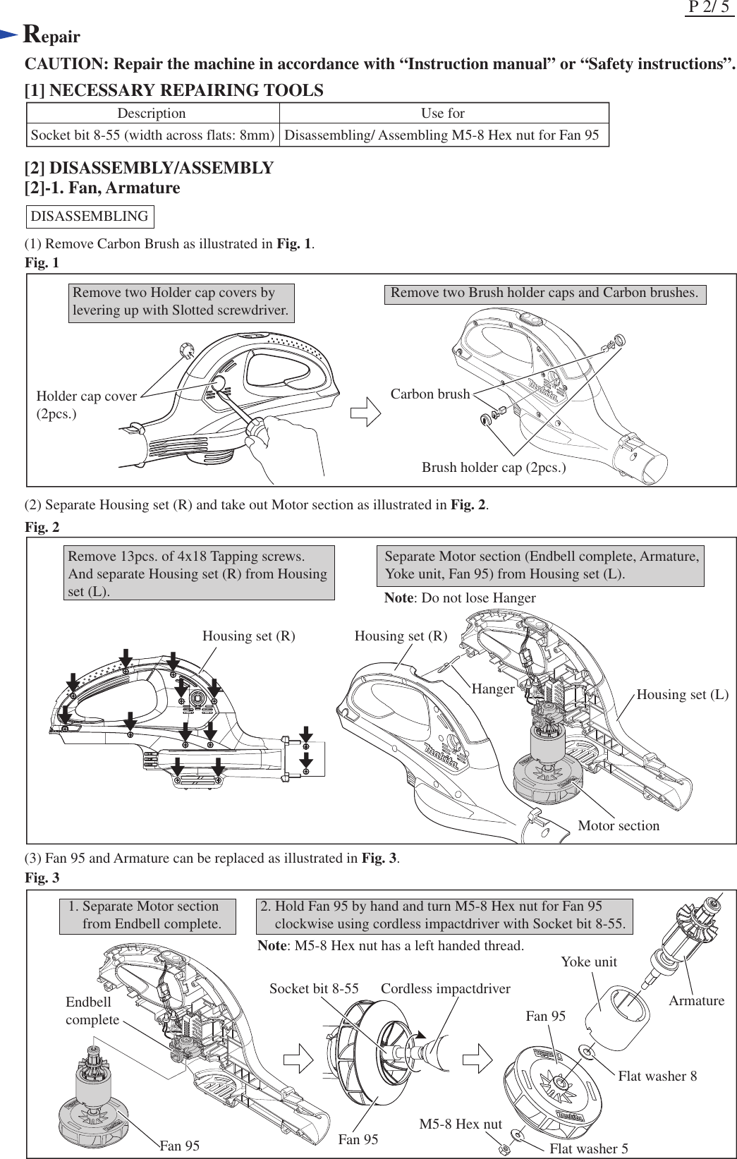 Page 2 of 5 - Makita BUB360 BUB182-SC01 User Manual To The 89c73489-1265-4396-b31e-89a020621fec