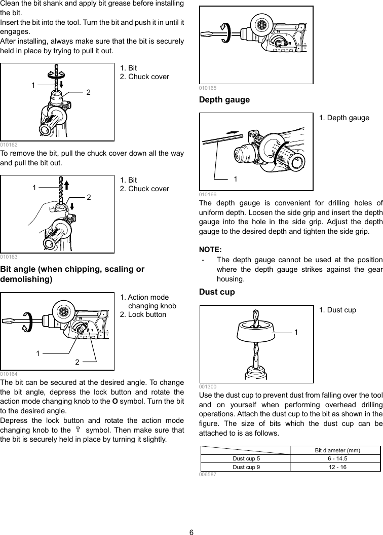 Page 6 of 12 - Makita HR2475 Manual User  To The Cf49f11f-1dc1-4a0e-9ca7-0bac3da757a0