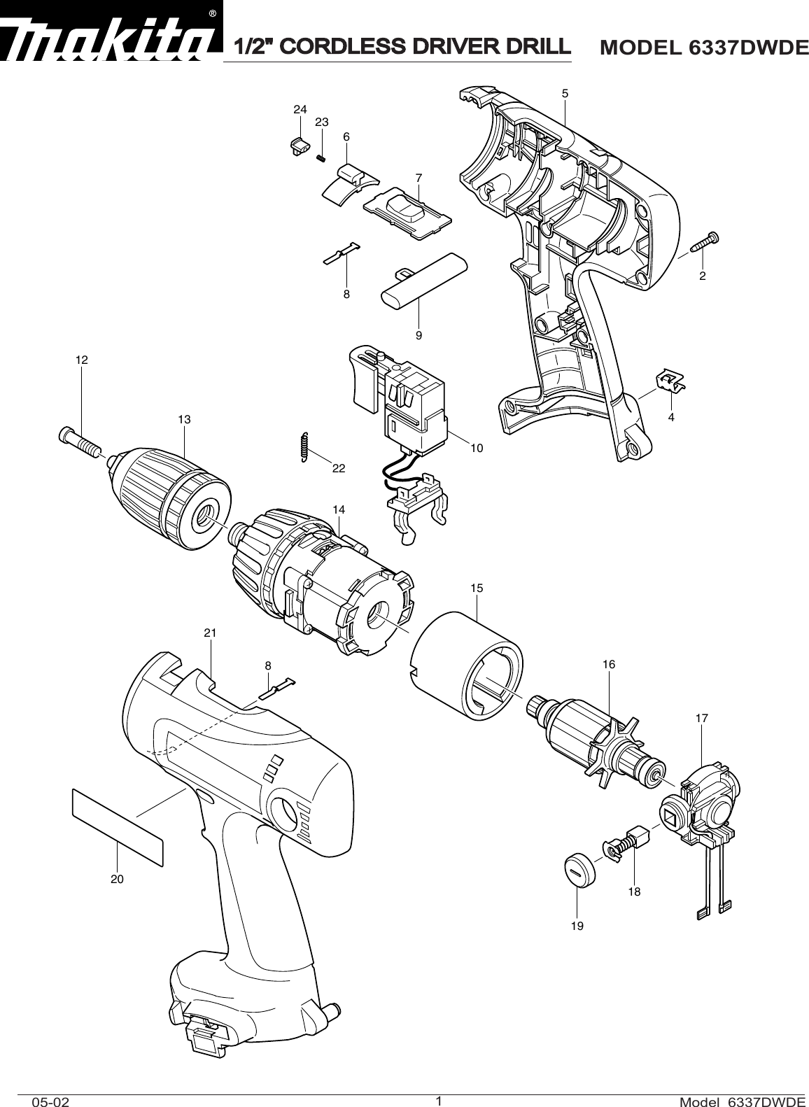 Page 1 of 2 - Makita Makita-6337Dwdle-Users-Manual- 6337dwde-1  Makita-6337dwdle-users-manual
