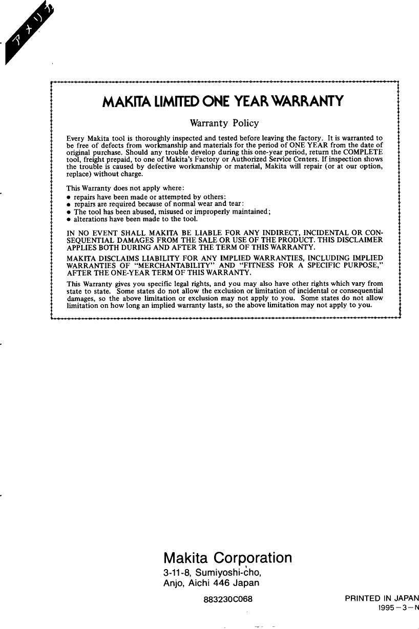 Page 10 of 10 - Makita Makita-9900B-Users-Manual-  Makita-9900b-users-manual