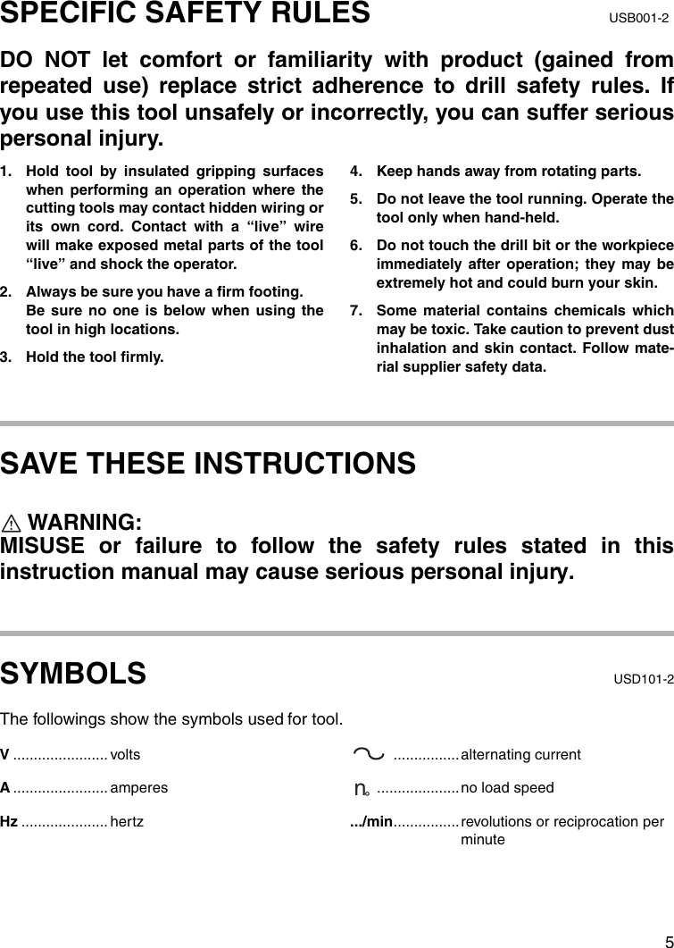 Page 5 of 12 - Makita Makita-Ds4000-Users-Manual- DS4000  Makita-ds4000-users-manual