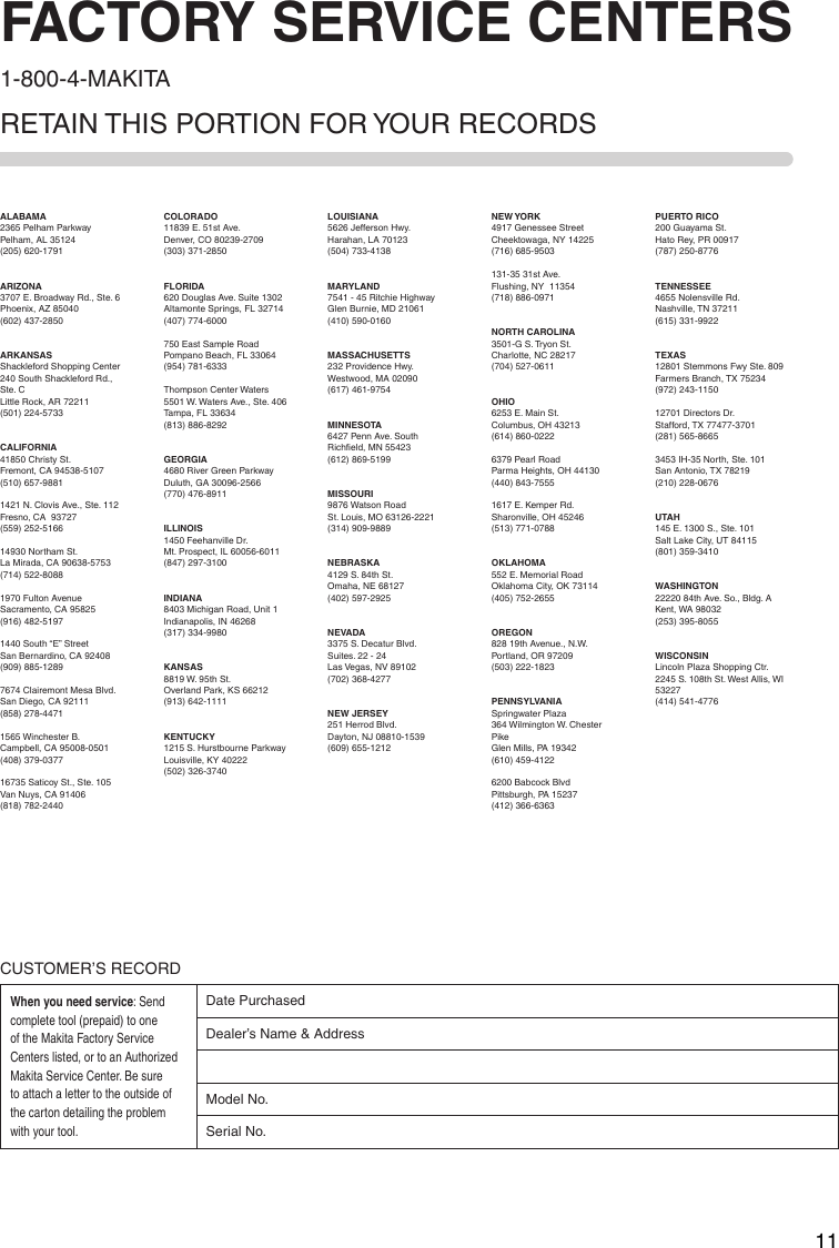 Page 11 of 12 - Makita Makita-Ge0600-Users-Manual- GE0600  Makita-ge0600-users-manual