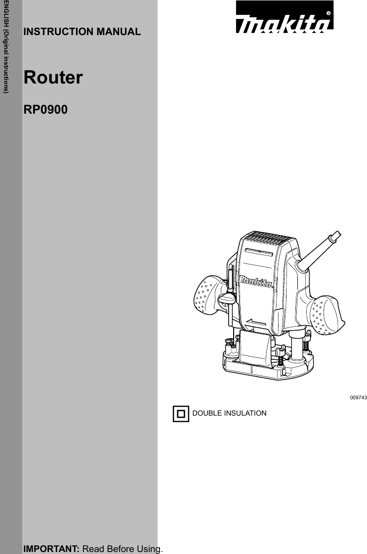 Page 1 of 12 - Makita RP0900 Manual User  To The 0976b505-9f8b-44a2-ace3-fc1125956a1b