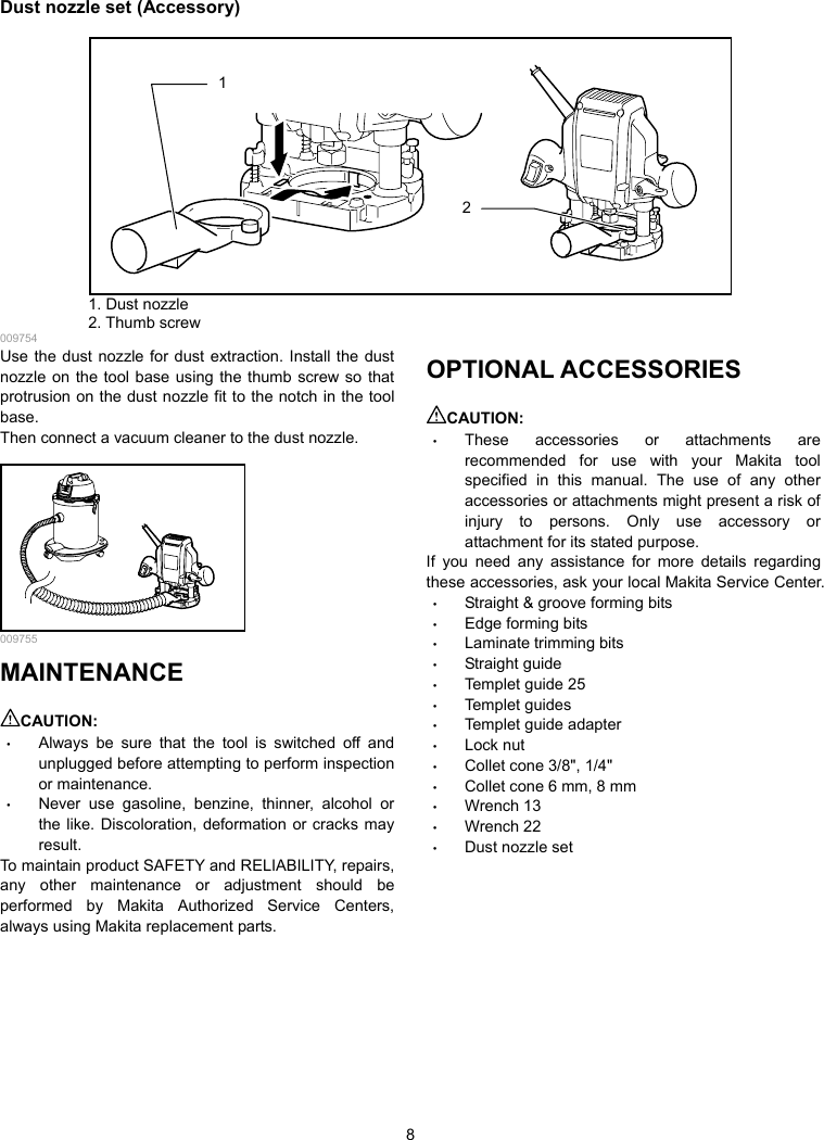 Page 8 of 12 - Makita RP0900 Manual User  To The 0976b505-9f8b-44a2-ace3-fc1125956a1b