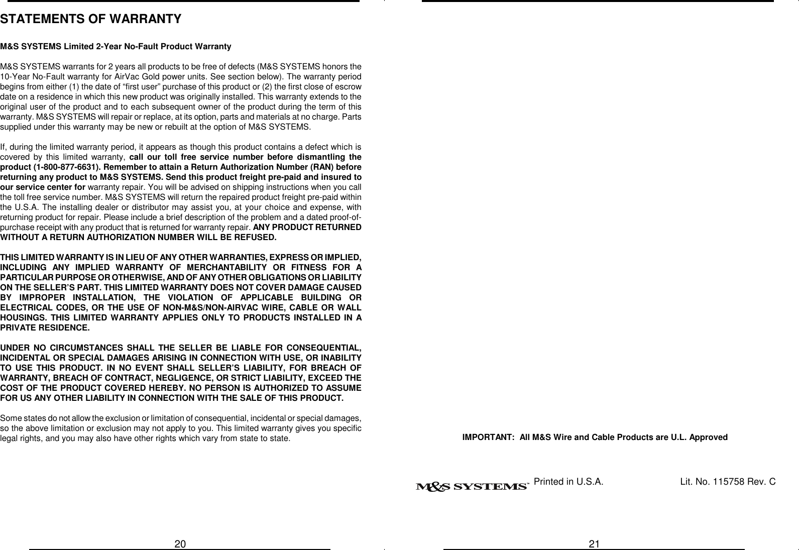 Page 12 of 12 - Mands-Systems Mands-Systems-Mc602-Users-Manual-  Mands-systems-mc602-users-manual