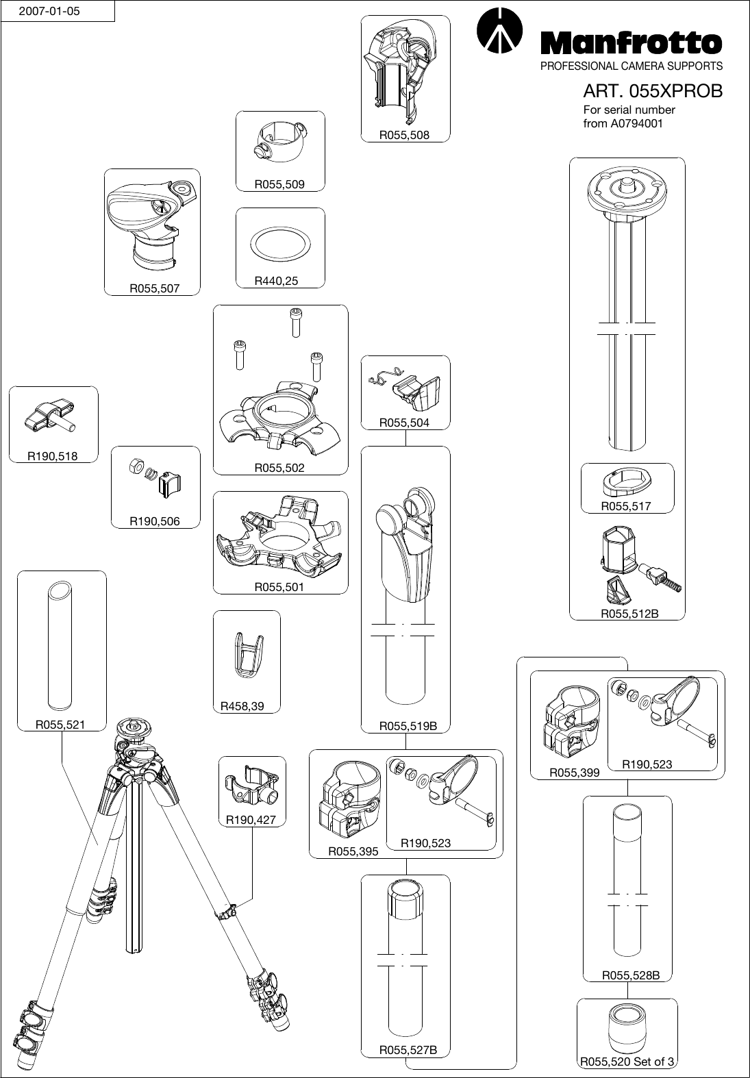 Page 1 of 1 - Manfrotto ART. 055XPROB 055XPROB_20070105.dft User Manual  To The 67981828-d3b0-0f84-f9bf-ff51629a40a5