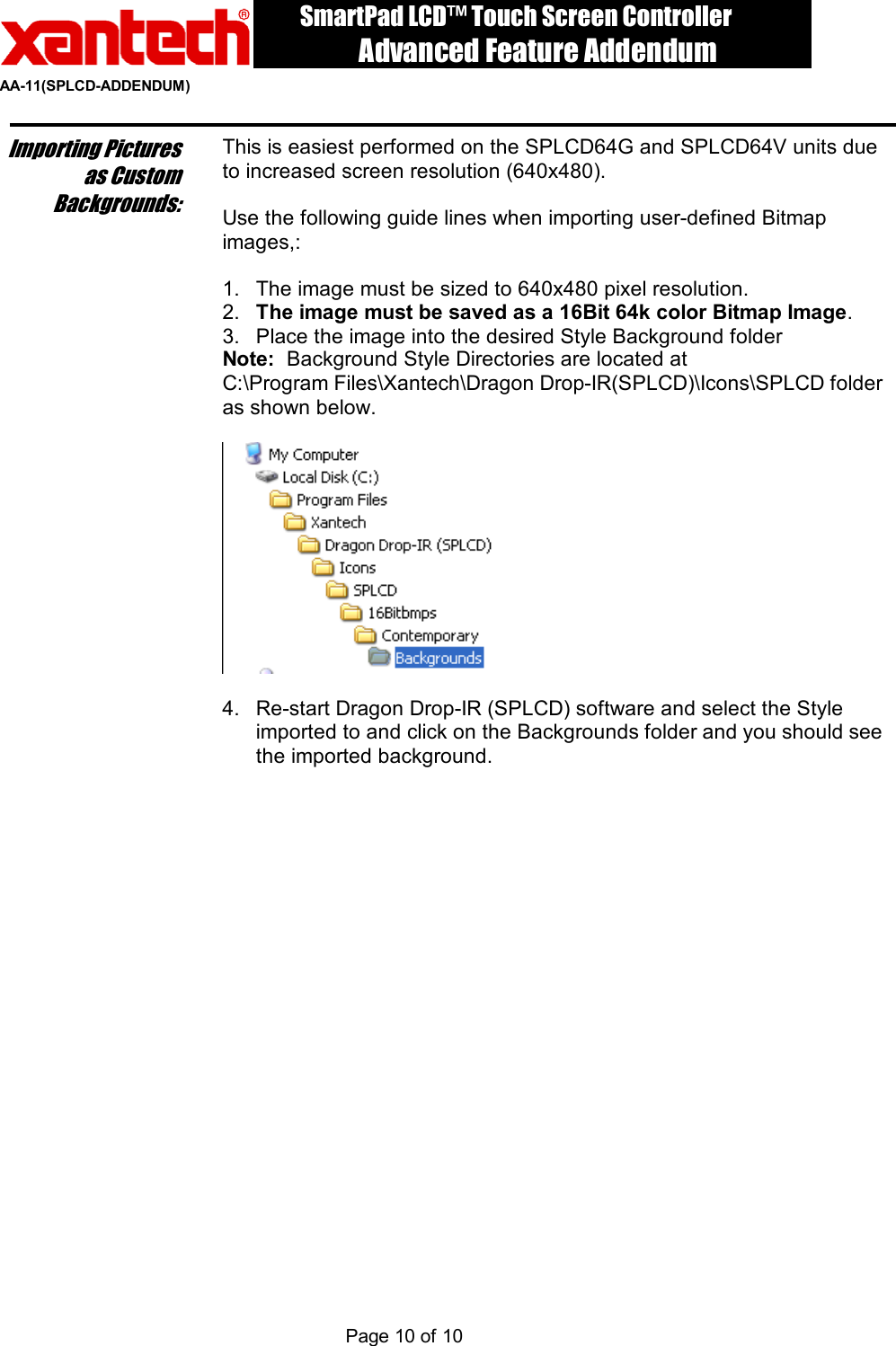 Page 10 of 10 - 18 A Aa11-Splcd-Adv-Prgm-Addendum-R2 - SPLCD-ADV-PRGM-ADDENDUM-R2 User Manual