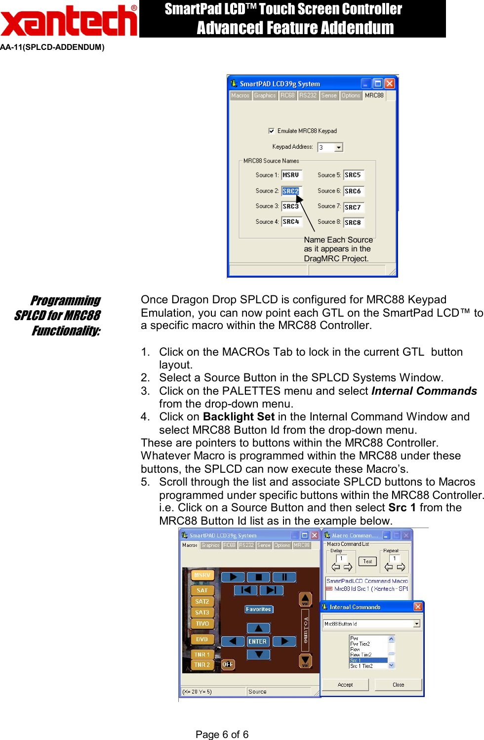 Page 6 of 10 - 18 A Aa11-Splcd-Adv-Prgm-Addendum-R2 - SPLCD-ADV-PRGM-ADDENDUM-R2 User Manual
