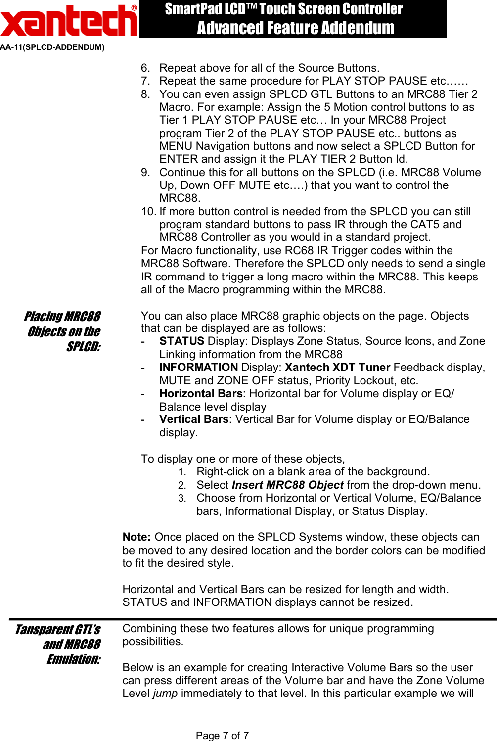 Page 7 of 10 - 18 A Aa11-Splcd-Adv-Prgm-Addendum-R2 - SPLCD-ADV-PRGM-ADDENDUM-R2 User Manual