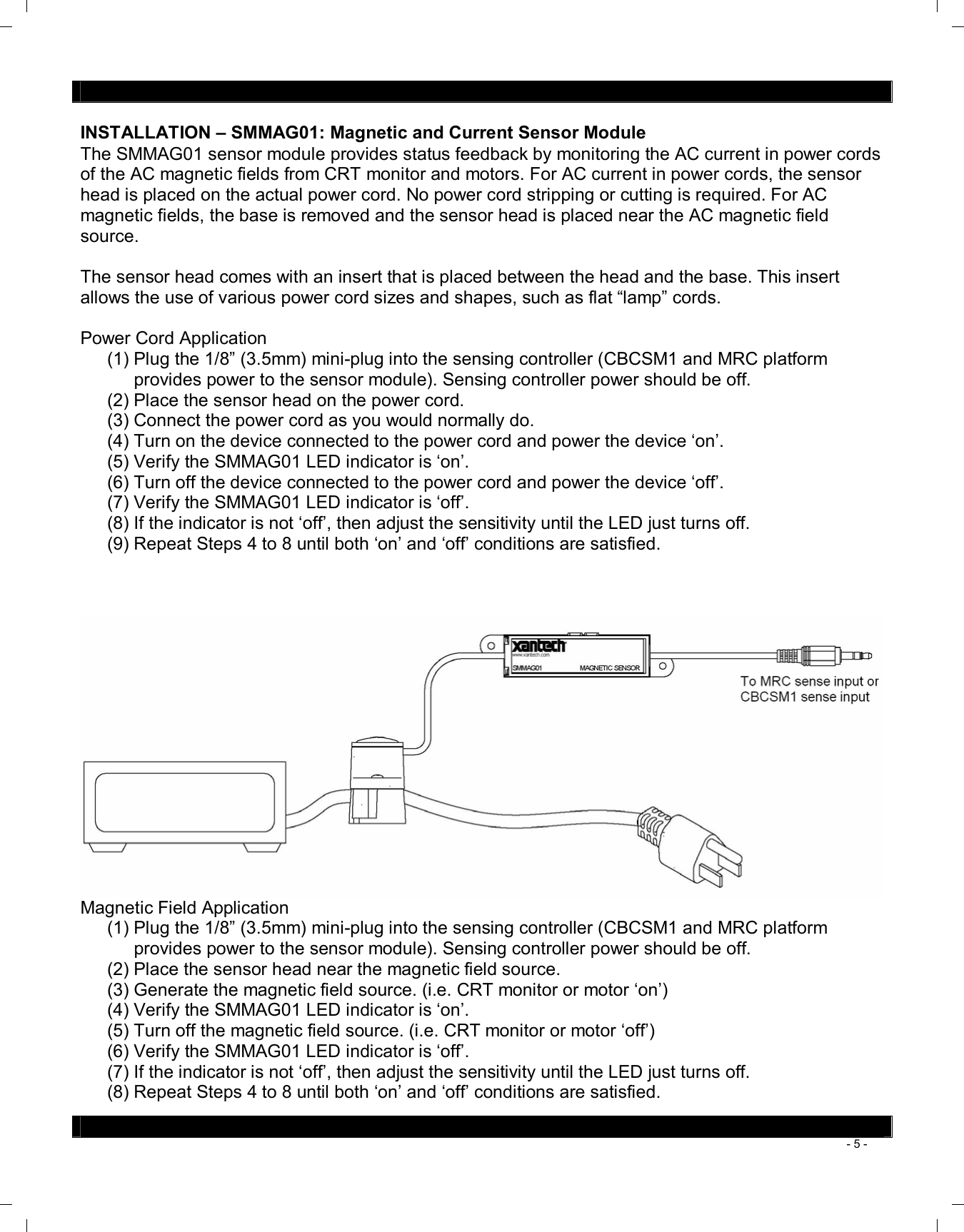 Page 5 of 8 - 235 Sensormodules - 08905072A User Manual Sensor Modules