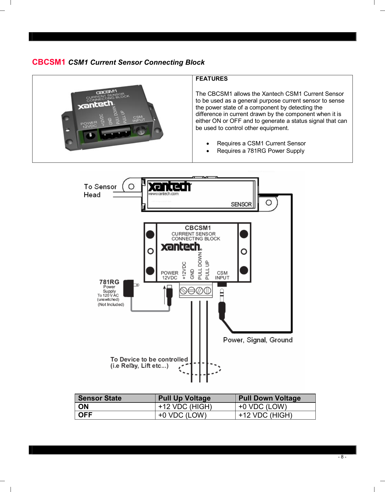 Page 8 of 8 - 235 Sensormodules - 08905072A User Manual Sensor Modules