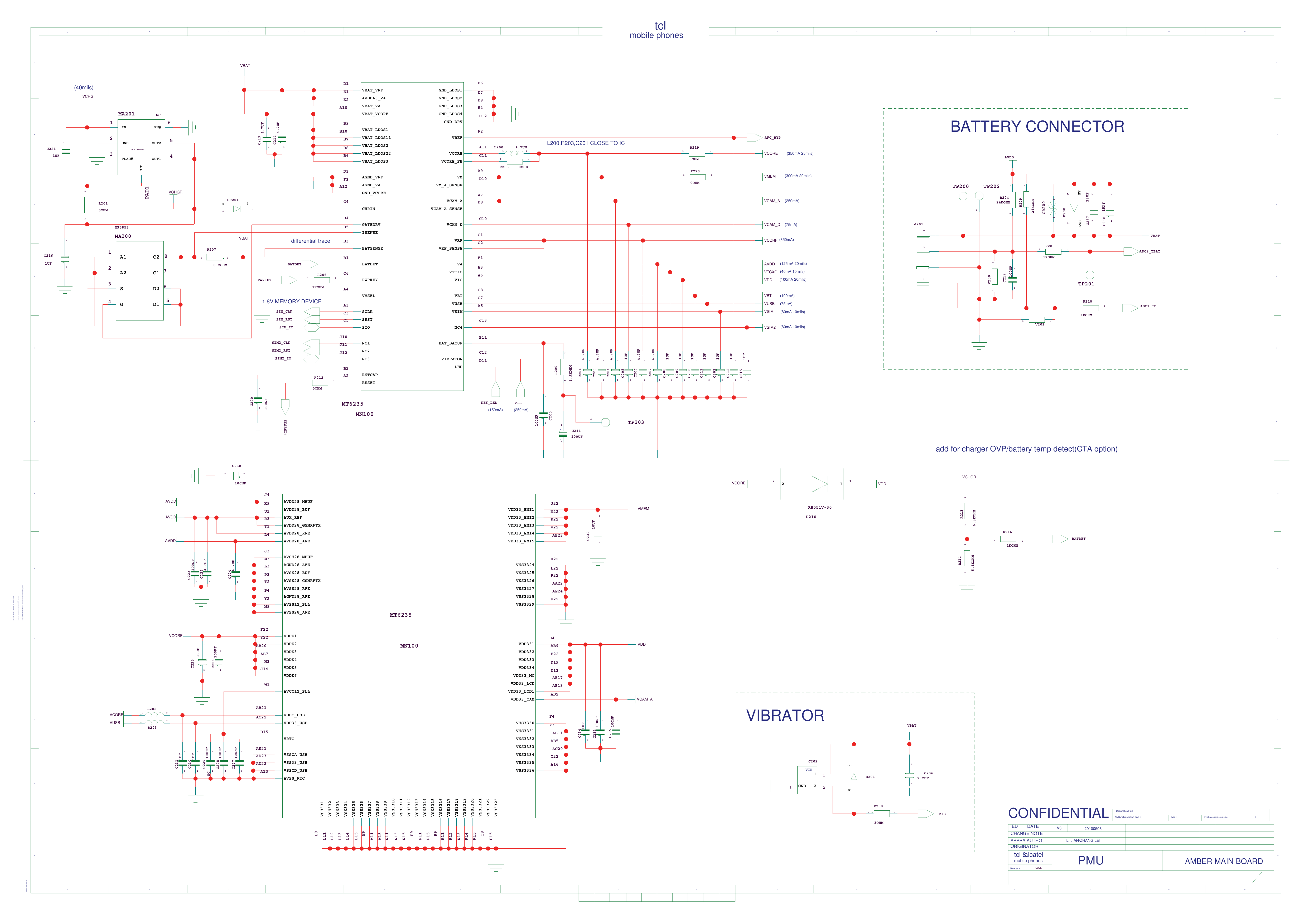 Page 2 of 10 - Amber Alcatel One Touch-806D Circuit Diagram