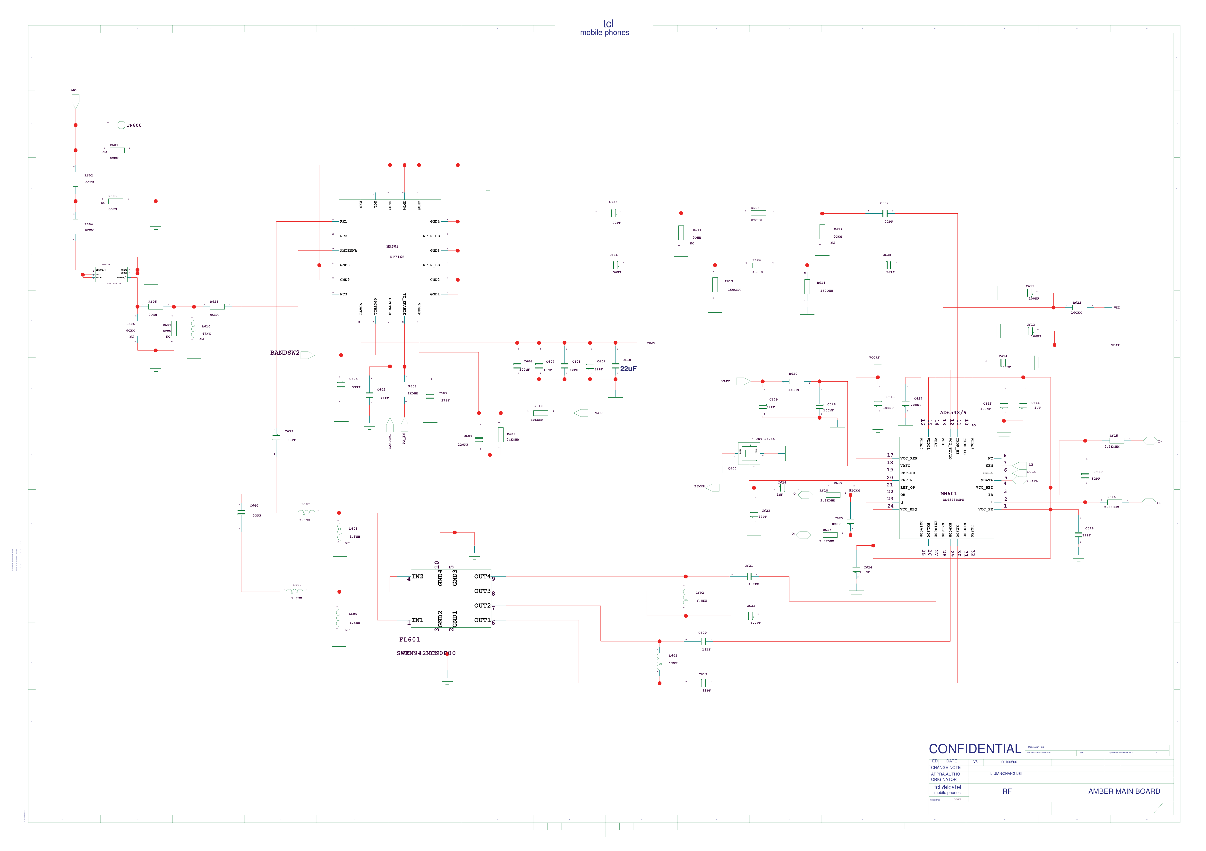 Page 6 of 10 - Amber Alcatel One Touch-806D Circuit Diagram