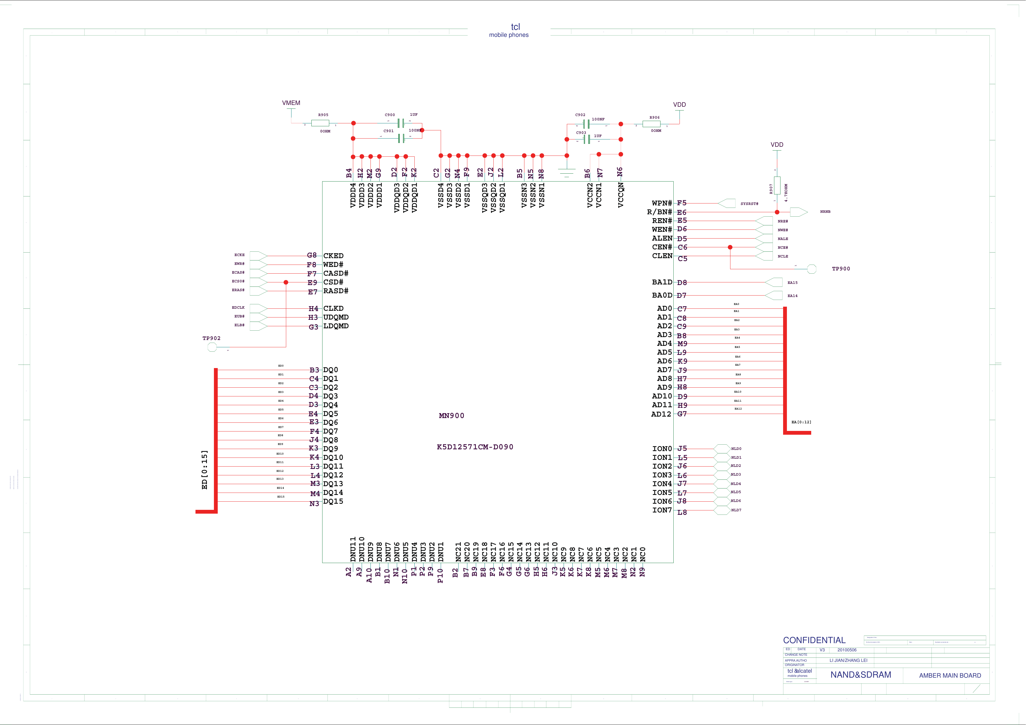 Page 9 of 10 - Amber Alcatel One Touch-806D Circuit Diagram