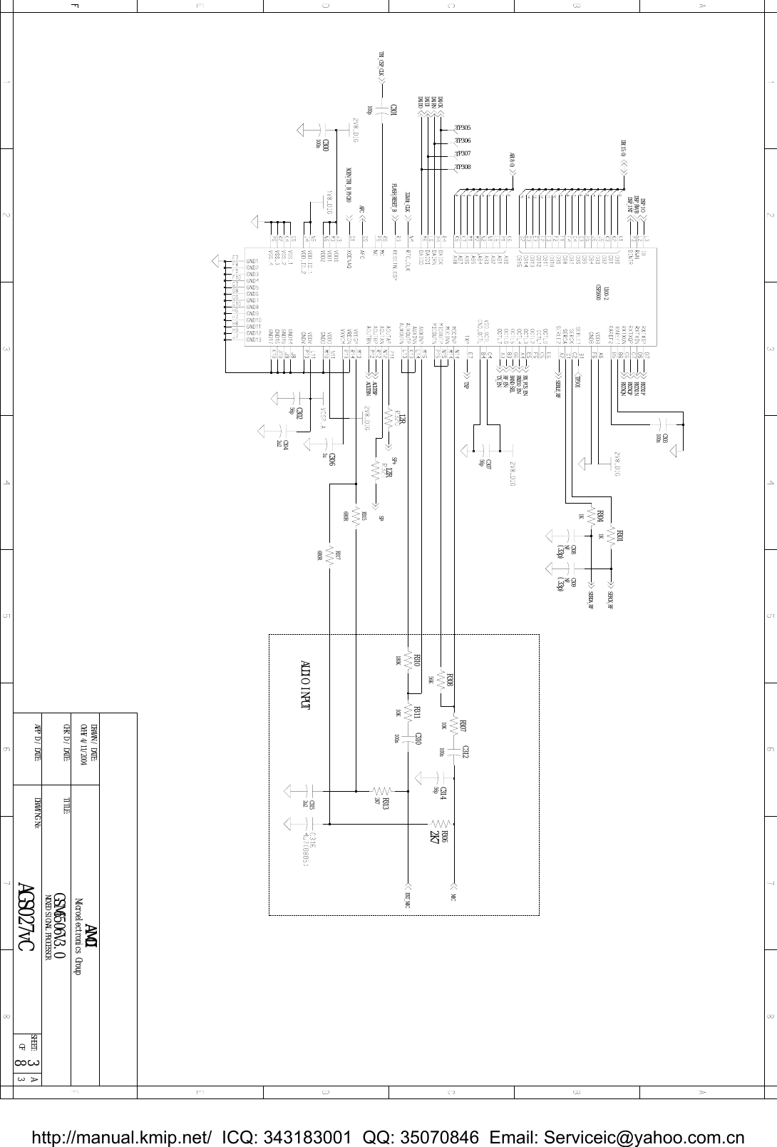 Page 5 of 10 - Amoisonic A660 Schematic