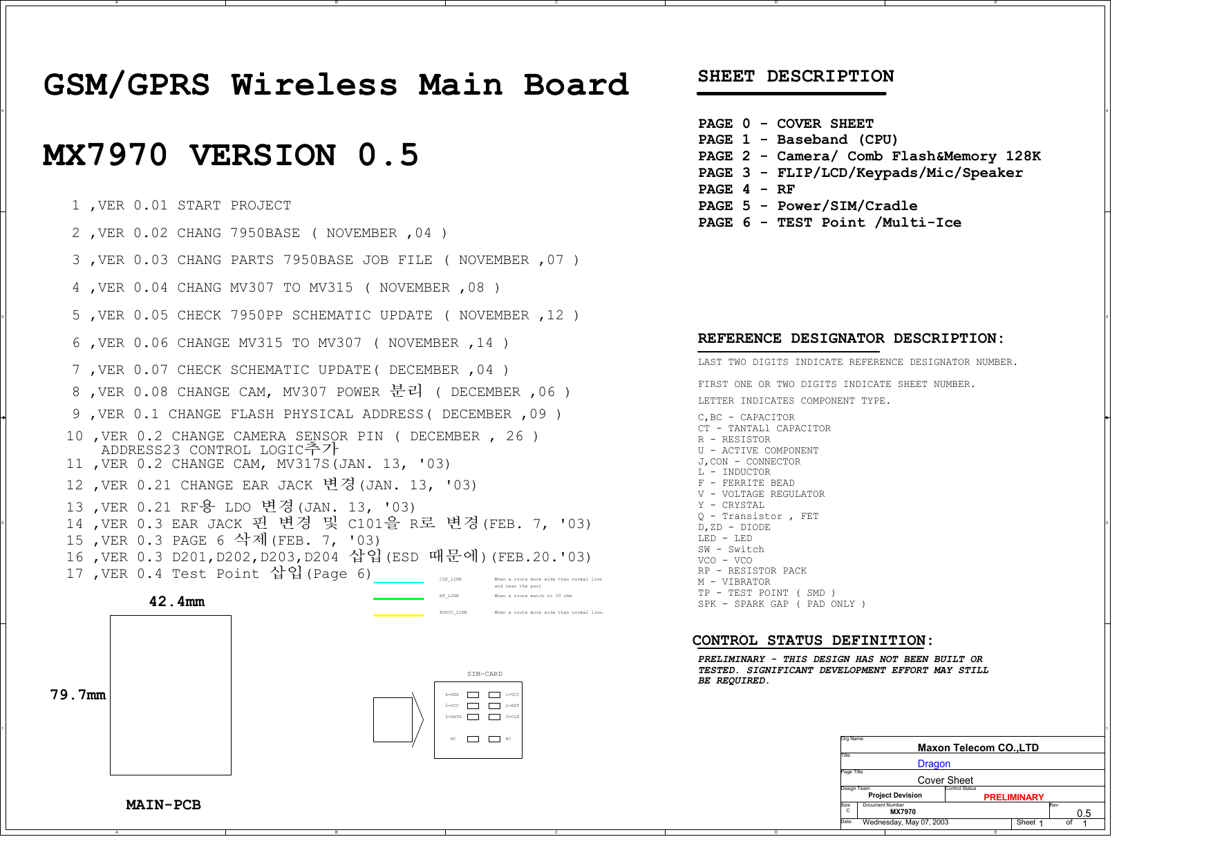 Page 1 of 9 - MX_7970_VER05 Amoisonic DA8 Schematic