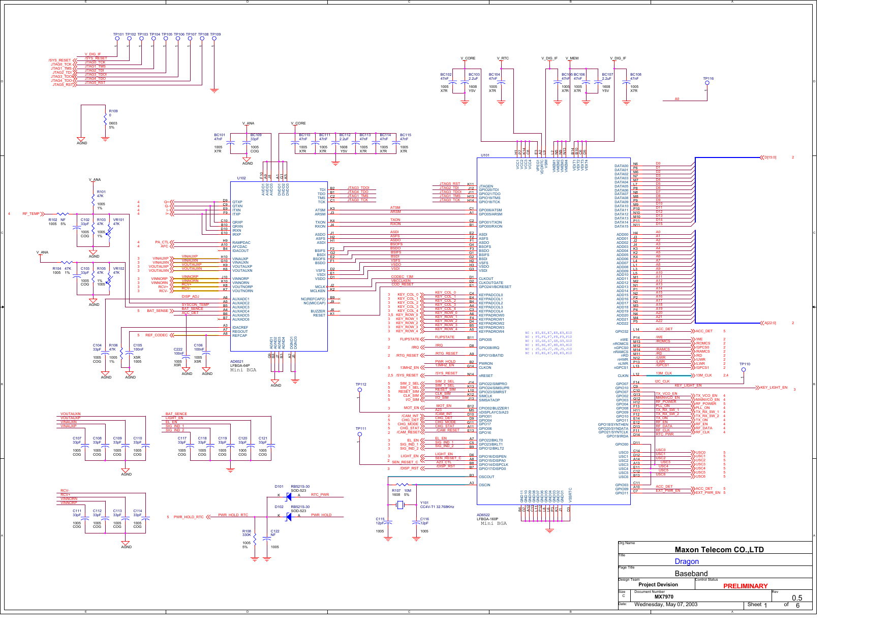 Page 2 of 9 - MX_7970_VER05 Amoisonic DA8 Schematic