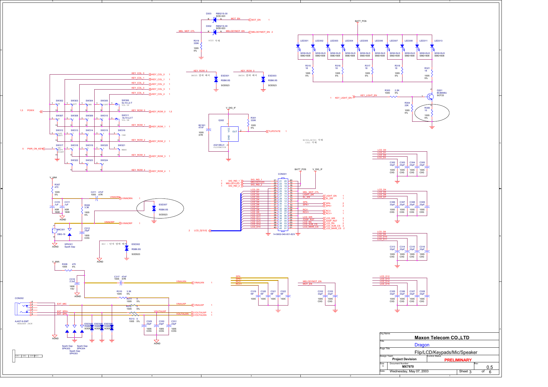 Page 4 of 9 - MX_7970_VER05 Amoisonic DA8 Schematic
