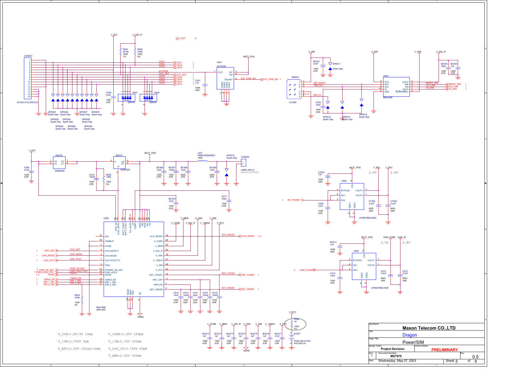 Page 6 of 9 - MX_7970_VER05 Amoisonic DA8 Schematic