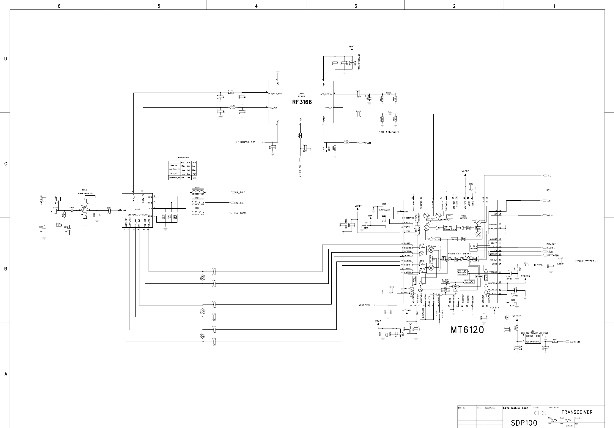 Page 2 of 5 - MP200_SHARP_P1_060206 Fly SDP100 Schematic