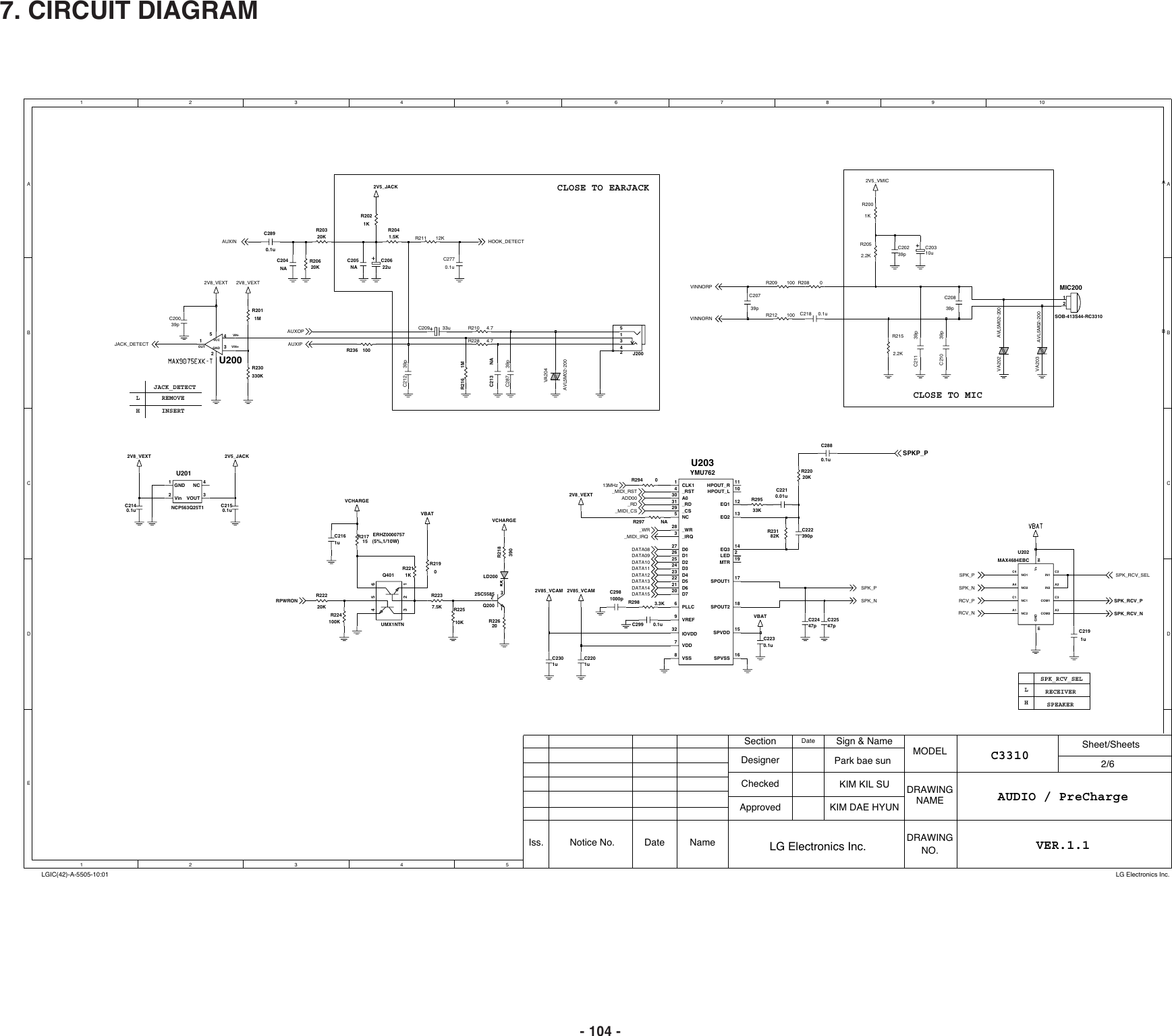 Page 2 of 8 - C3310 SVC Cover LG Schematics