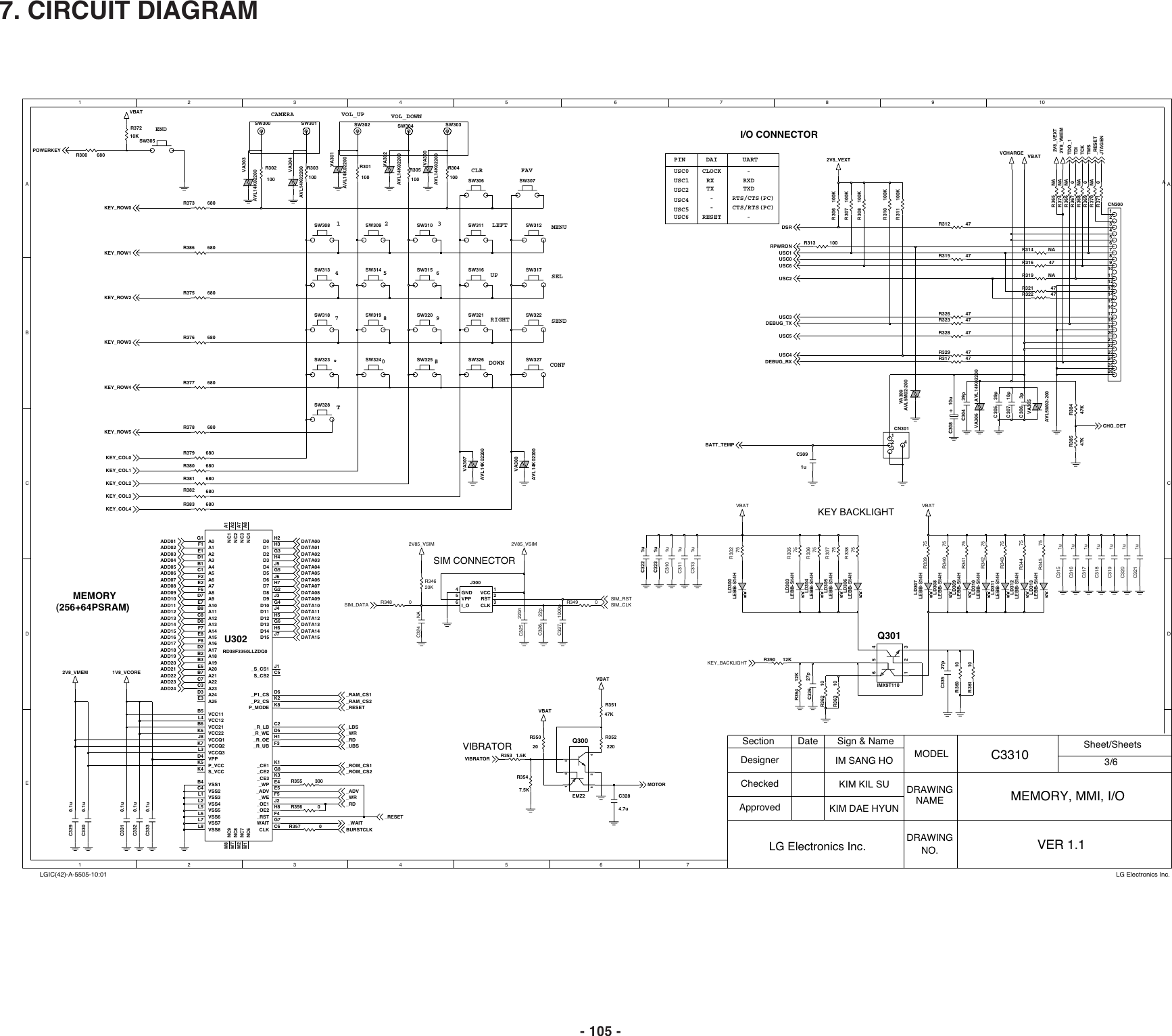 Page 3 of 8 - C3310 SVC Cover LG Schematics