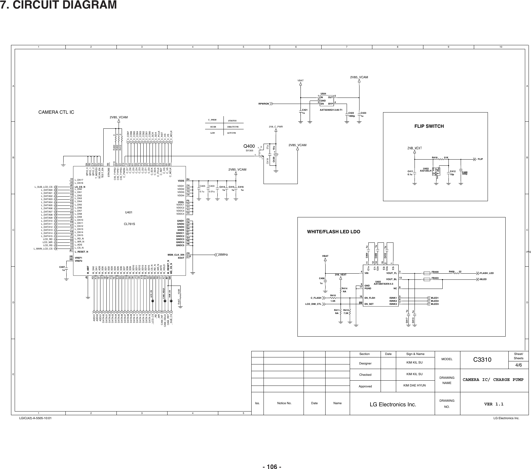 Page 4 of 8 - C3310 SVC Cover LG Schematics