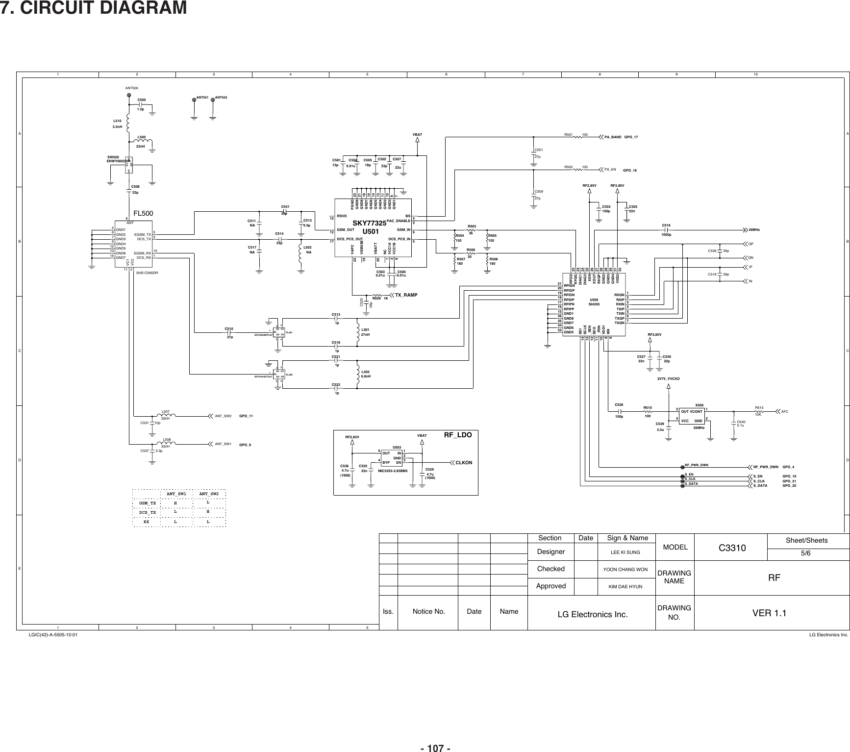 Page 5 of 8 - C3310 SVC Cover LG Schematics