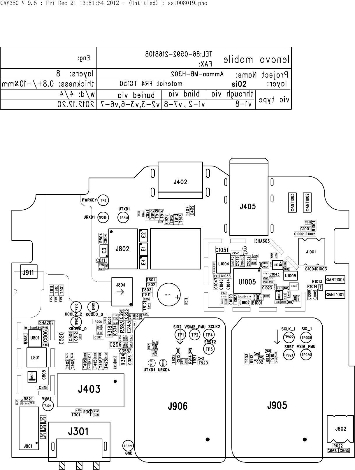 CAM350 V 9.5 Lenovo A630T Schematic