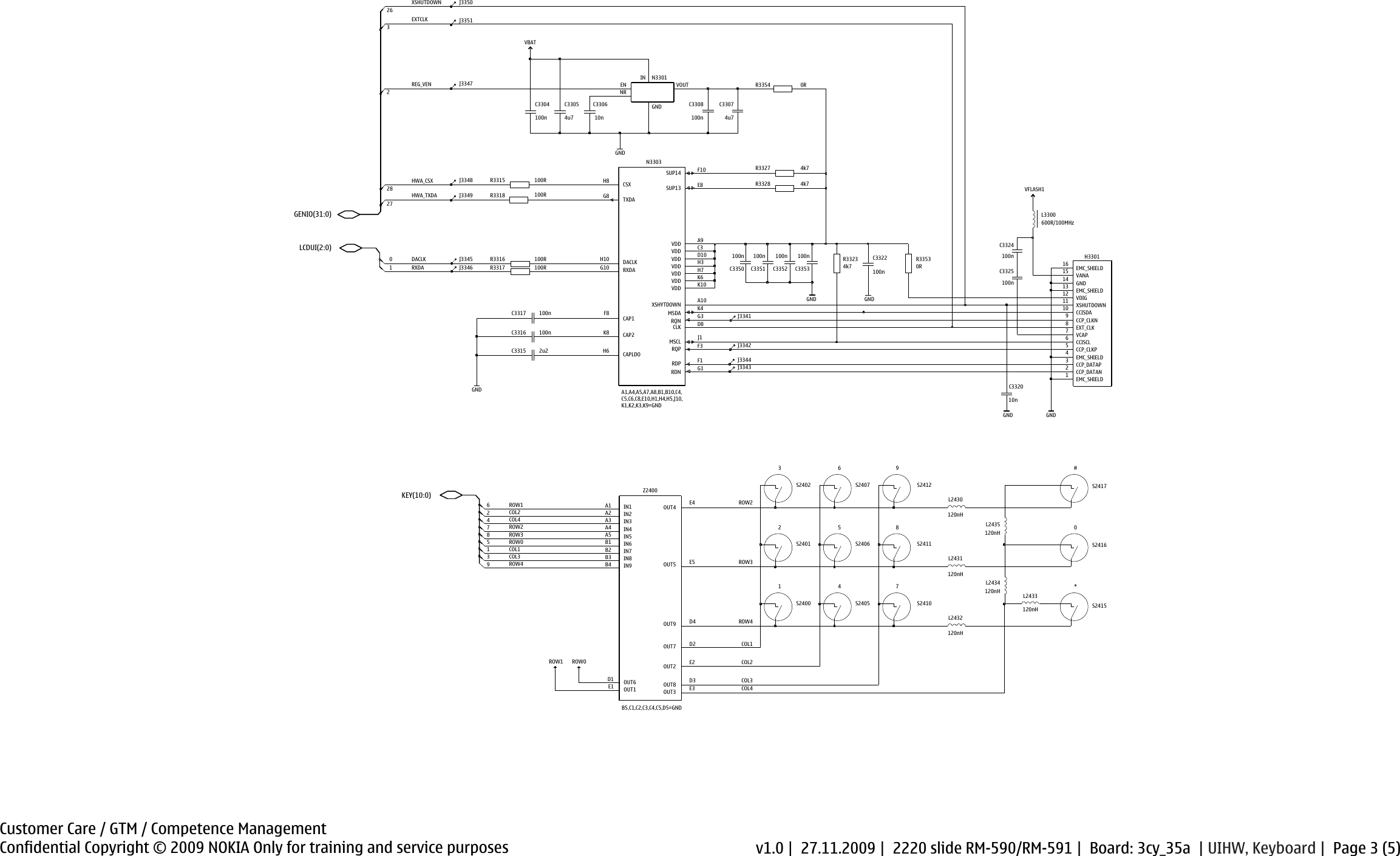 Page 3 of 5 - 2220  RM-590/RM-591 Service Schematics V1.0 Nokia RM590 RM591