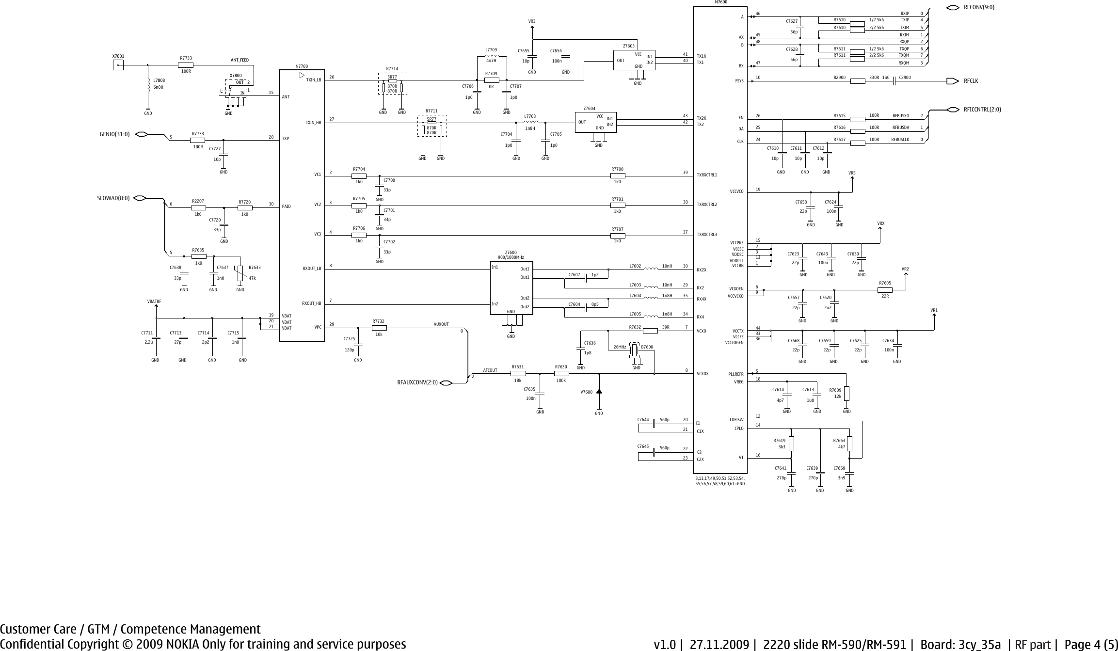 Page 4 of 5 - 2220  RM-590/RM-591 Service Schematics V1.0 Nokia RM590 RM591
