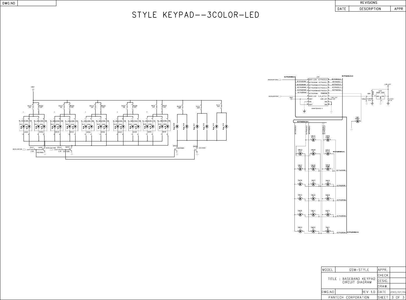 Page 3 of 7 - CAM Output Pantech G300 Schematics