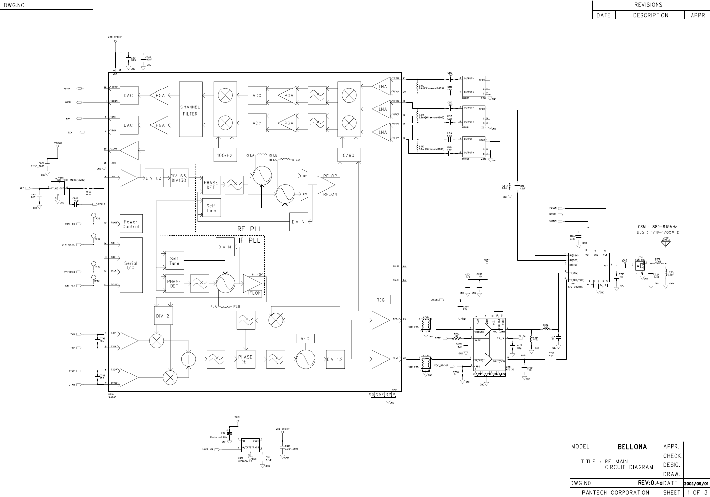 CAM Output Pantech G800 Schematics