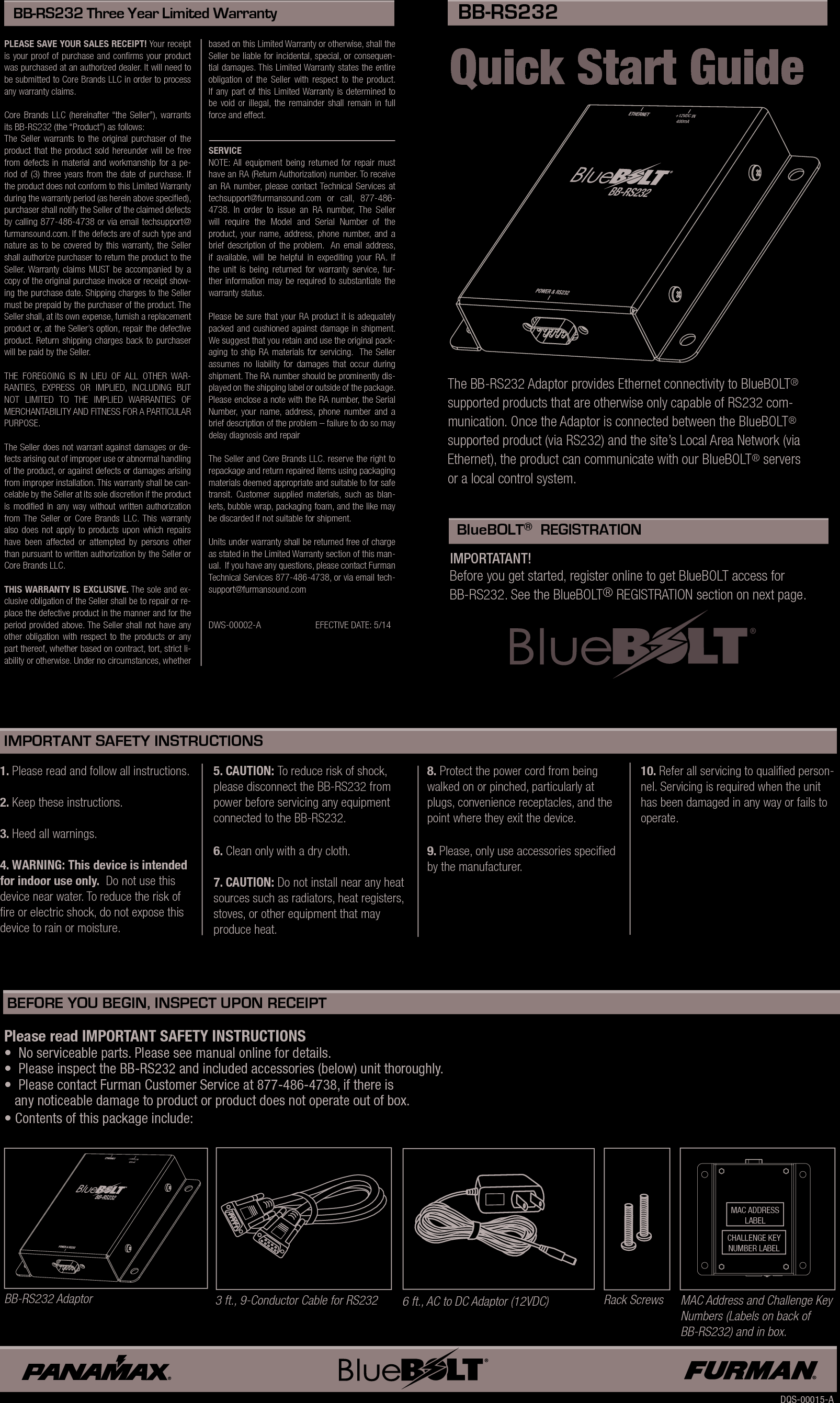 Pdf Bb Rs232 Quick Start Guide User Manual