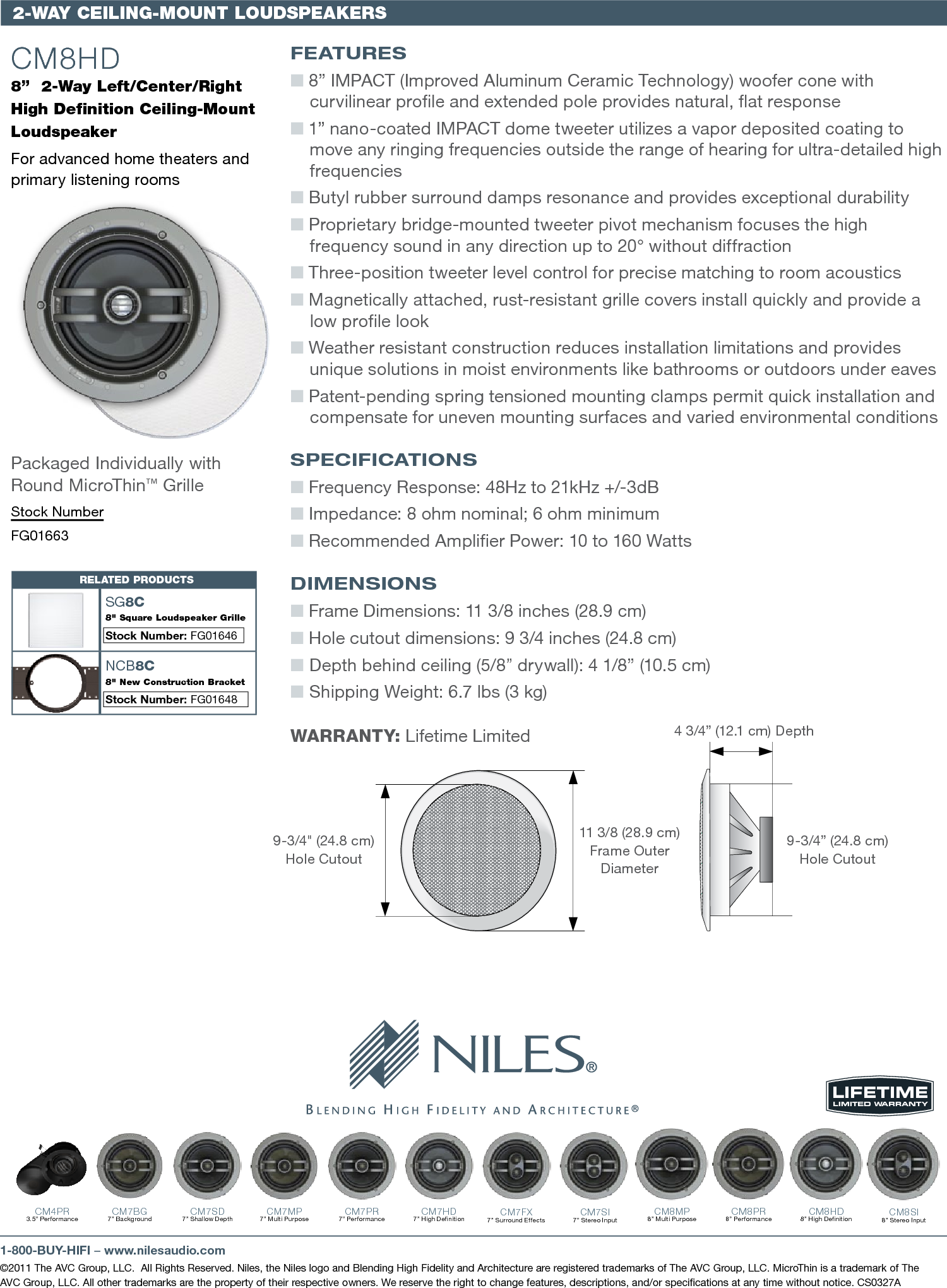 Page 2 of 2 - Pdf Fg01663 Cm8Hd Datasheet User Manual