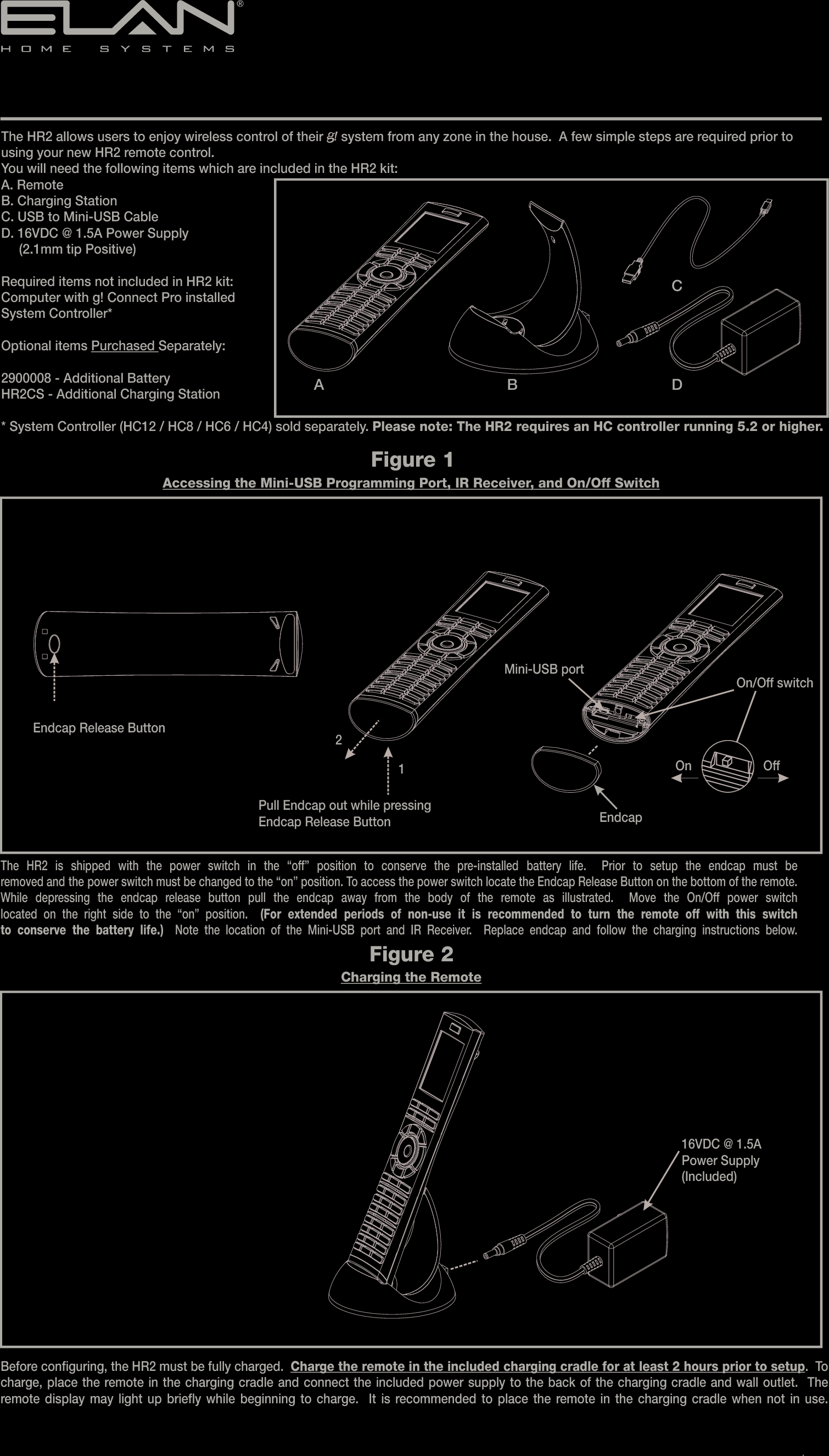 Page 1 of 2 - Pdf Hr2 Quick-Install-Guide 9901111_HR2_Quick_Reference_Sheet_RevC User Manual