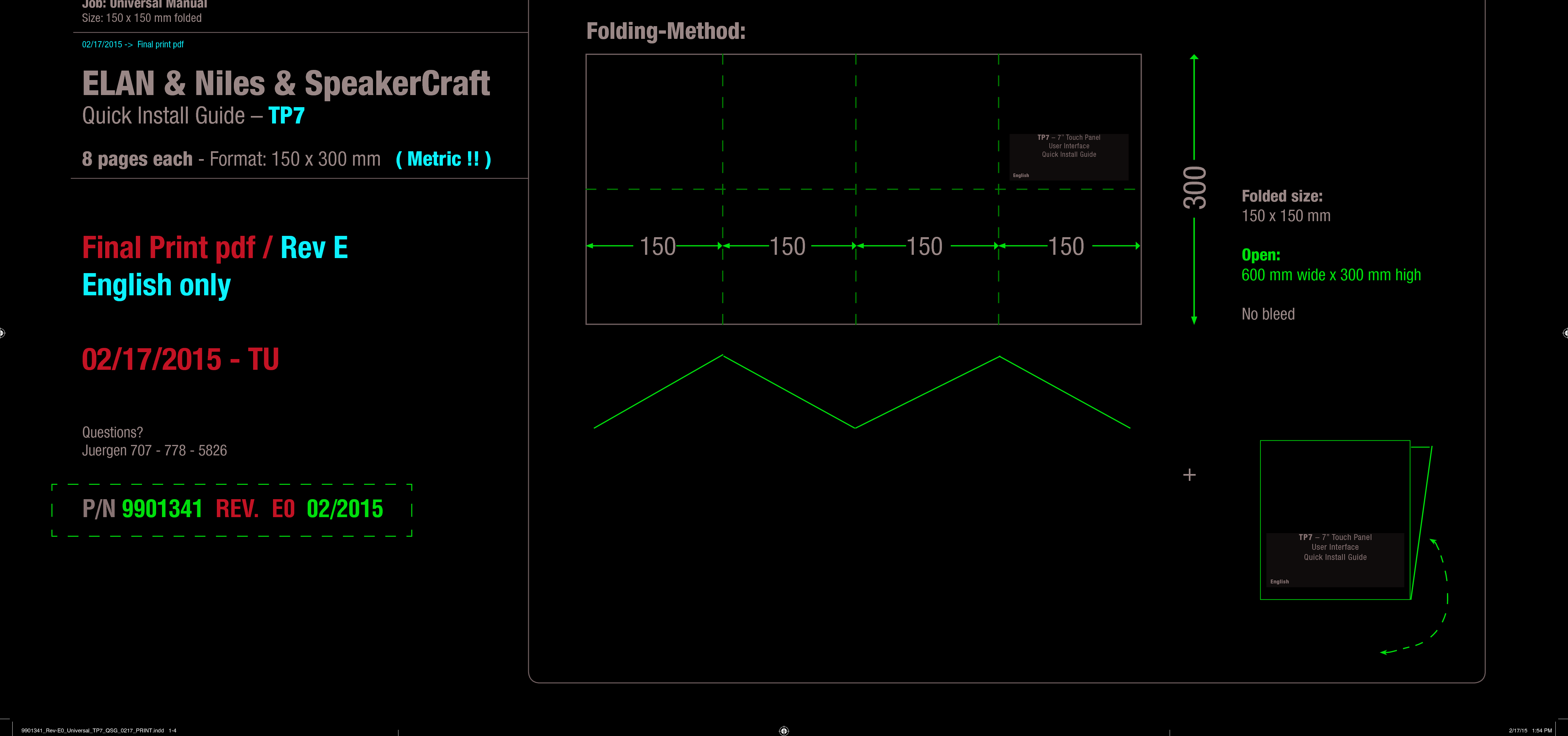 Page 1 of 3 - Pdf Ntp7-B Quick-Install-Guide 9901341_Rev-E0_Universal_TP7_QSG_0217_PRINT User Manual N TP7-B