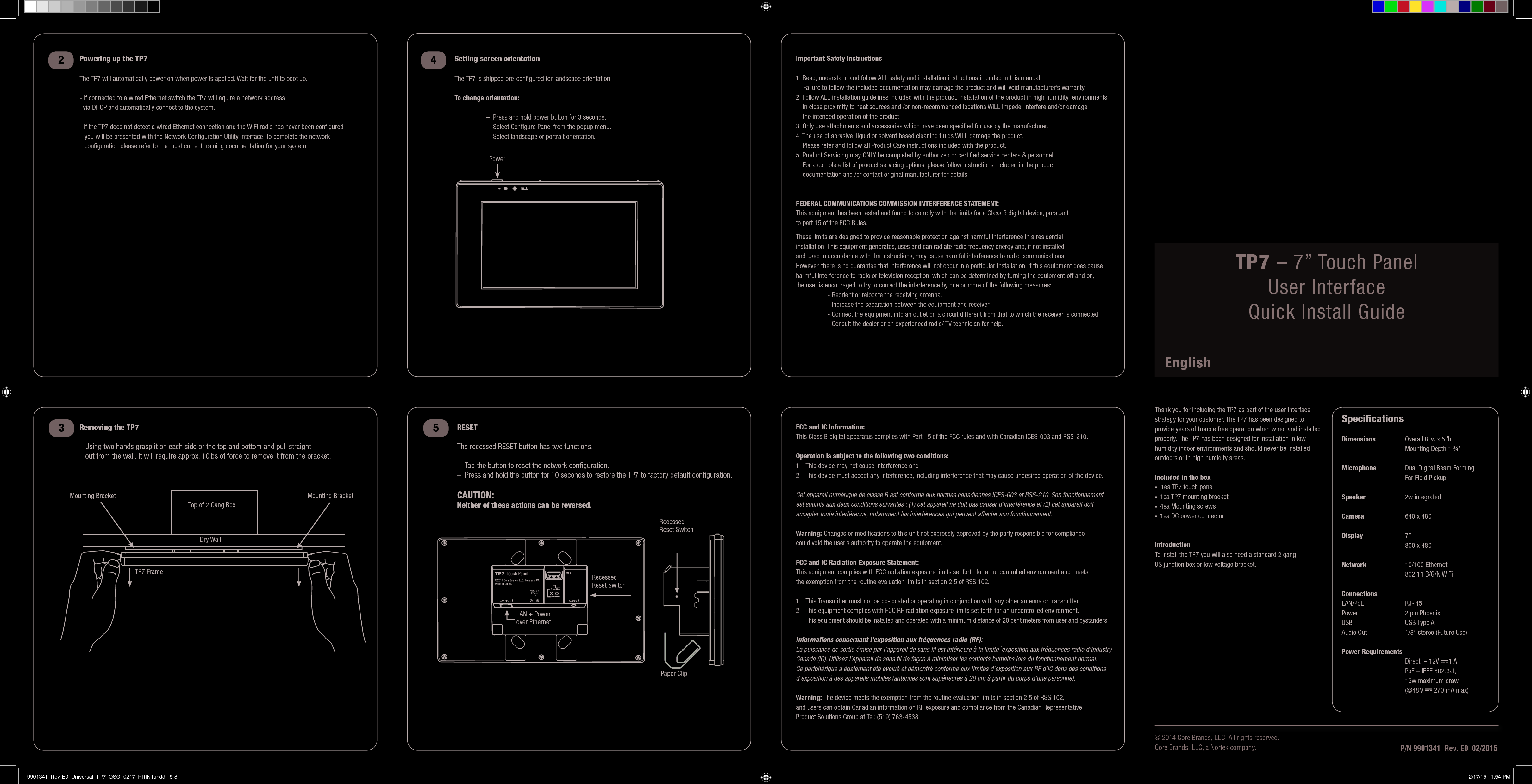 Pdf Ntp7 B Quick Install Guide 9901341_Rev E0_Universal_TP7_QSG_0217