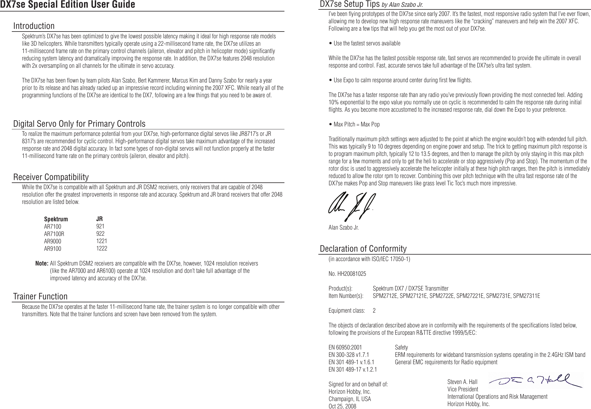 Page 2 of 2 - SPM-DX7se Manual Insert HR