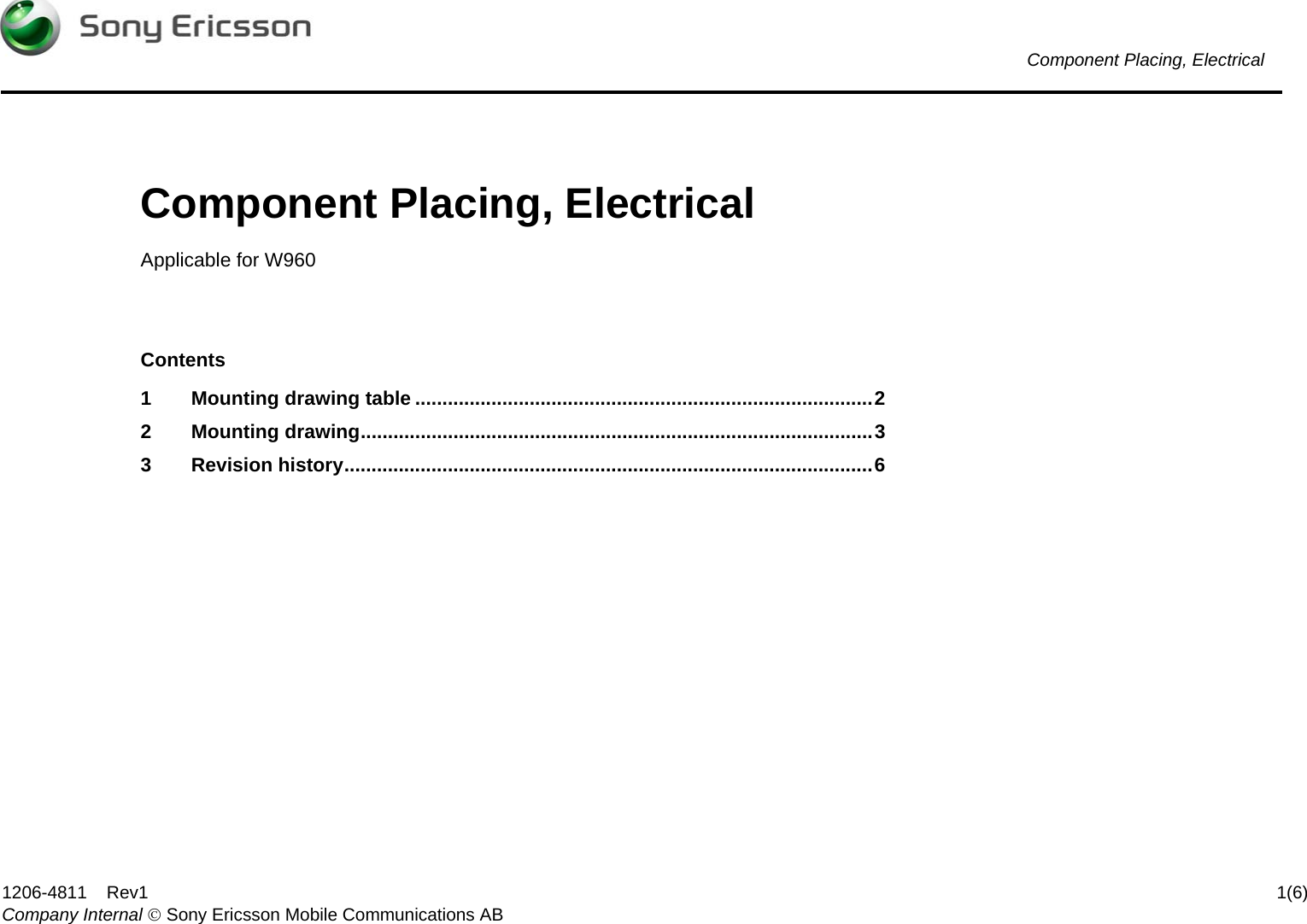 Page 1 of 6 - Sony Ericsson W960 PCB-schematics
