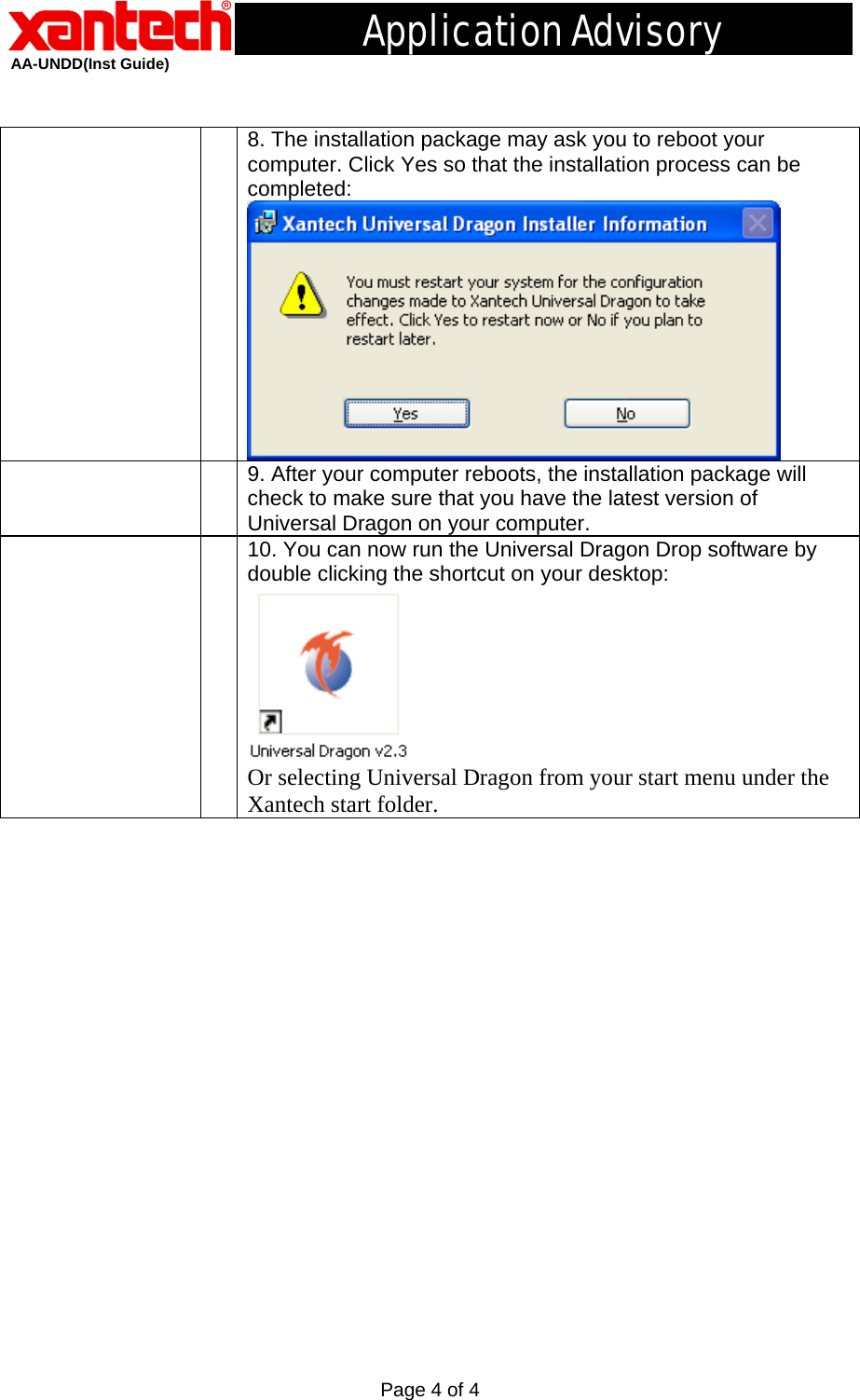 Page 4 of 4 - Universal-Dragon-Installation-Guide - Universal Dragon Installation Guide User Manual