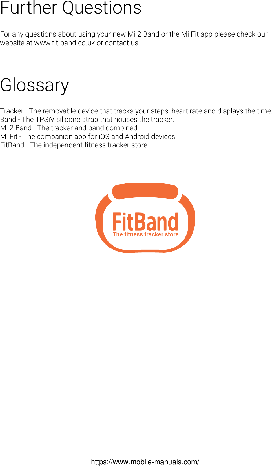 Page 4 of 4 - Xiaomi Fitness Tracker MI B User Guide