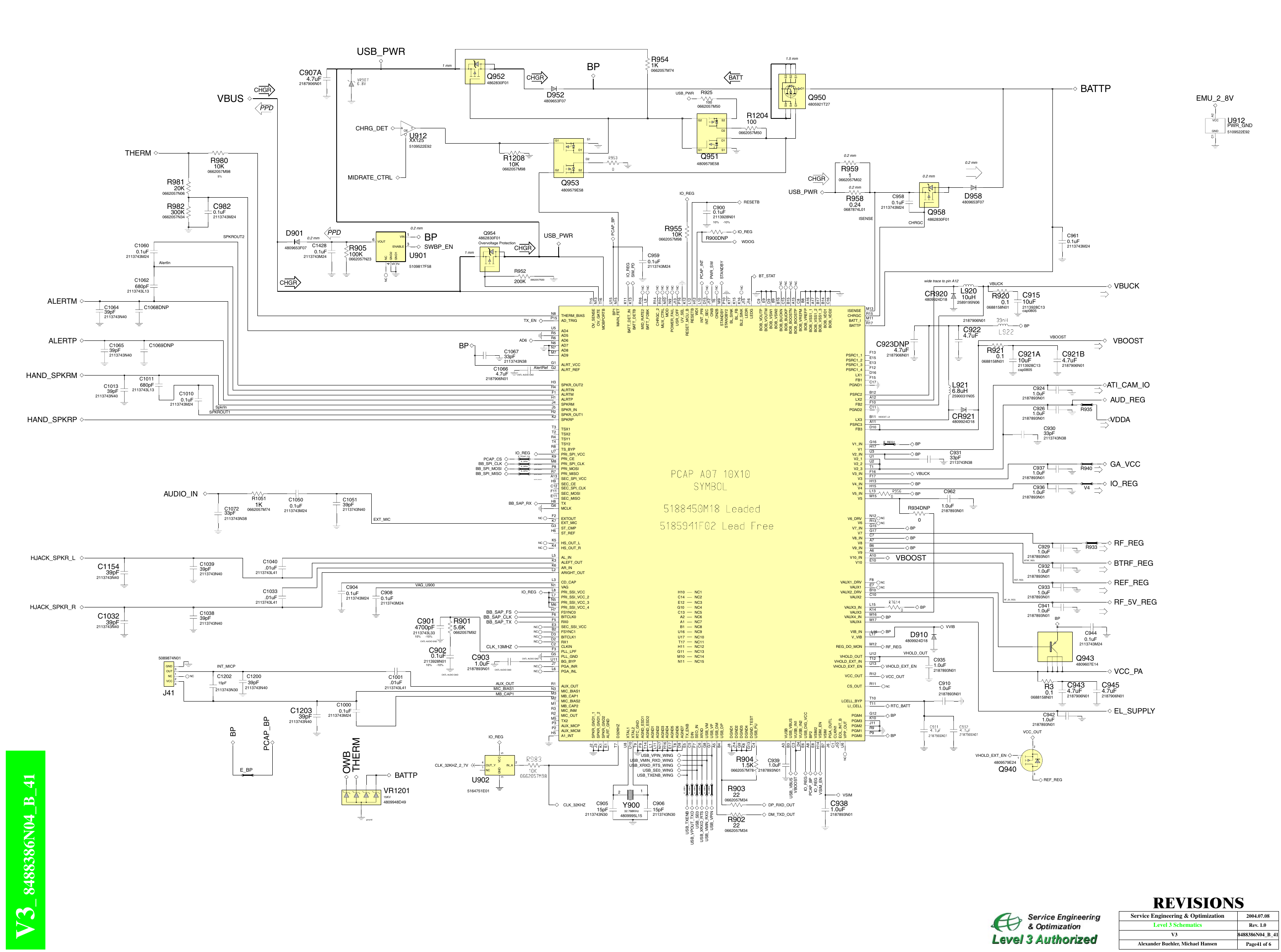 Page 4 of 6 - SCH_V3_A2_C_L3_8488386N04_B_41.cvx Motorolla-v3-schematics